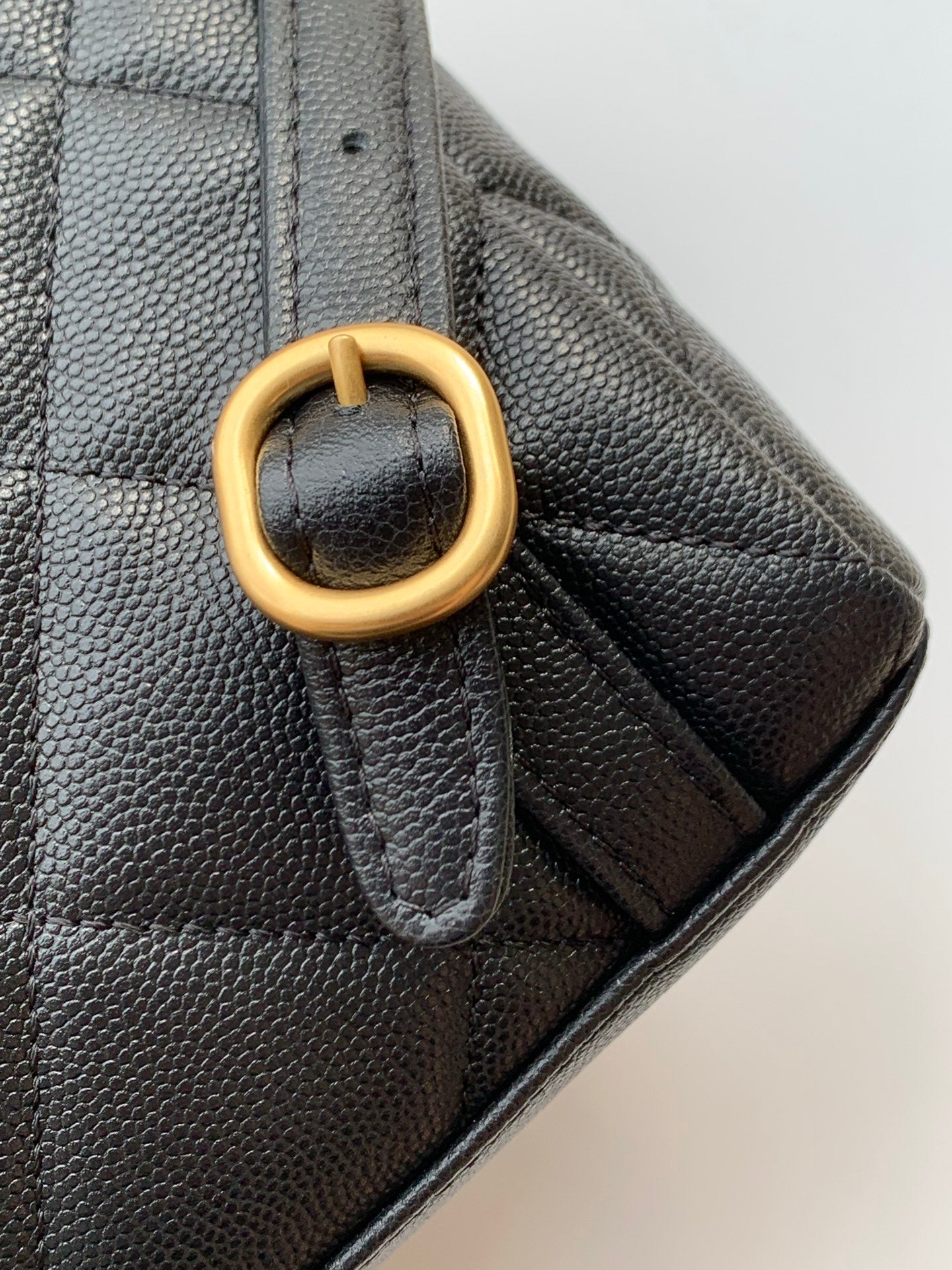 Chanel 25K Backpack Black Gold Lambskin 295192