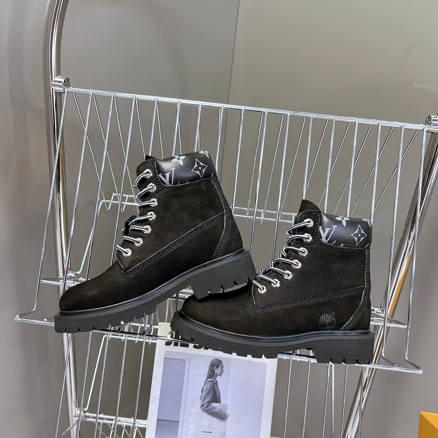 LV x Timberland Ankle Boot Black Cowhide