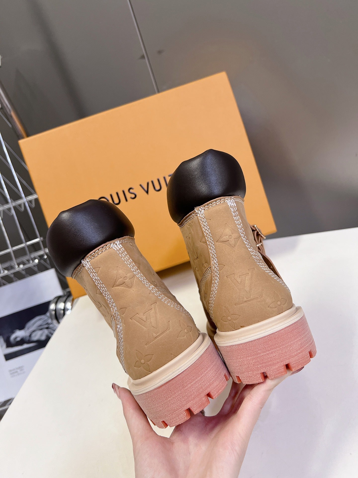 LV x Timberland 6-In Ankle Boot Brown Monogram Sude