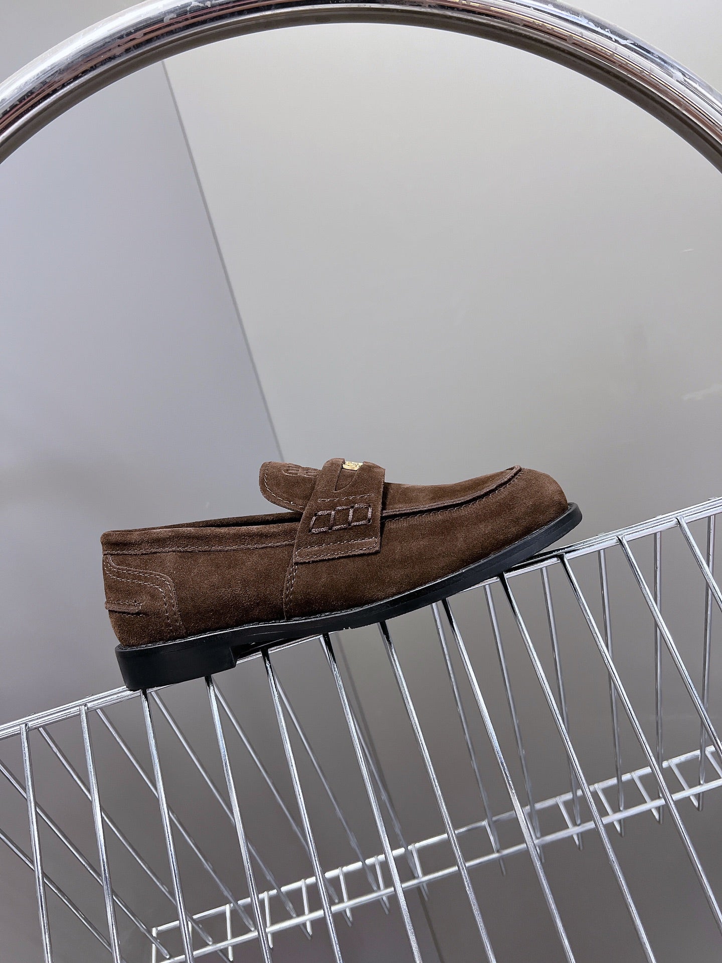 Miu Loafers Vintage Dark Brown Suede