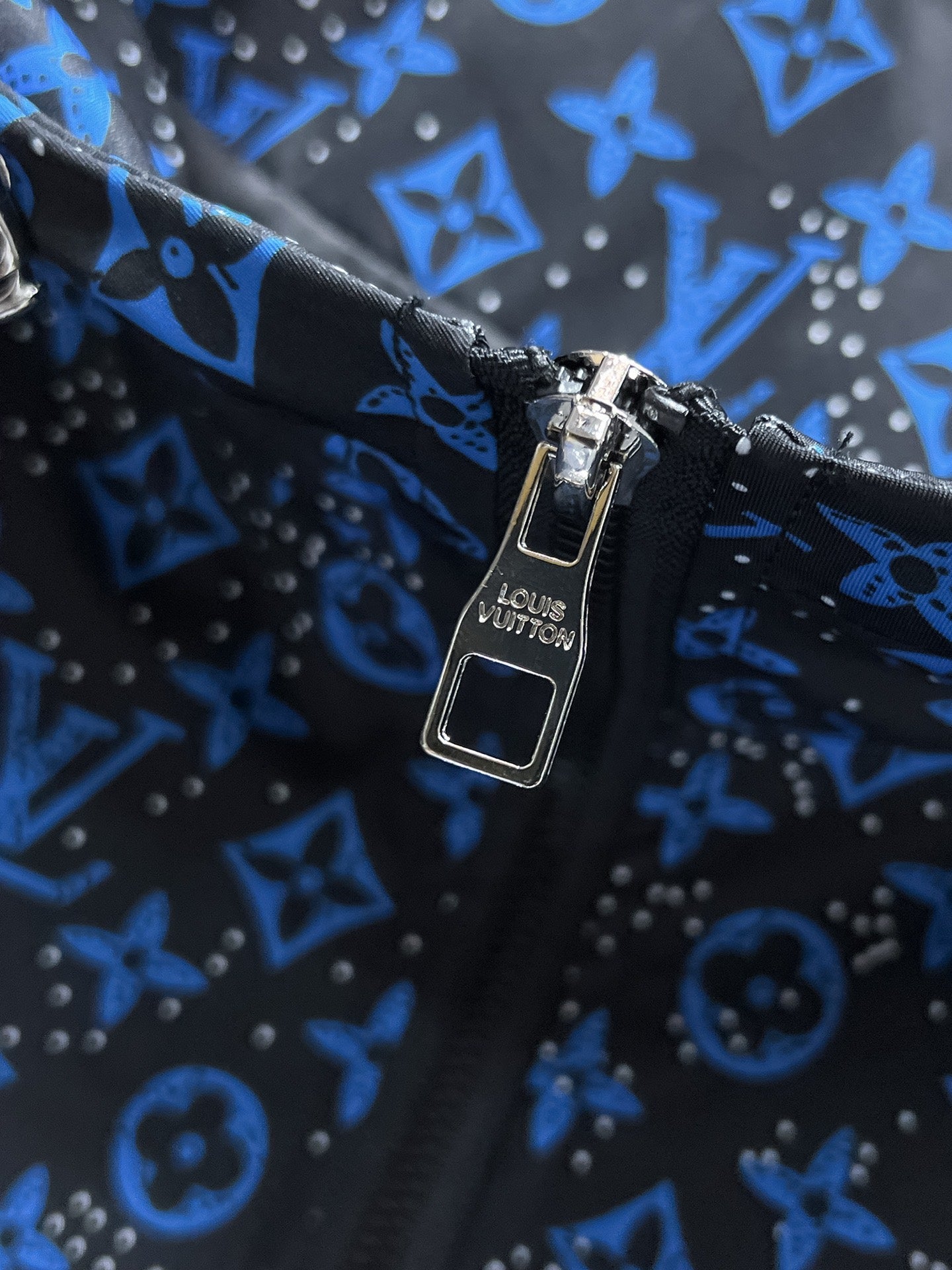 LV COBALT BLUE MIX BLACK MONOGRAM JACKET 239572