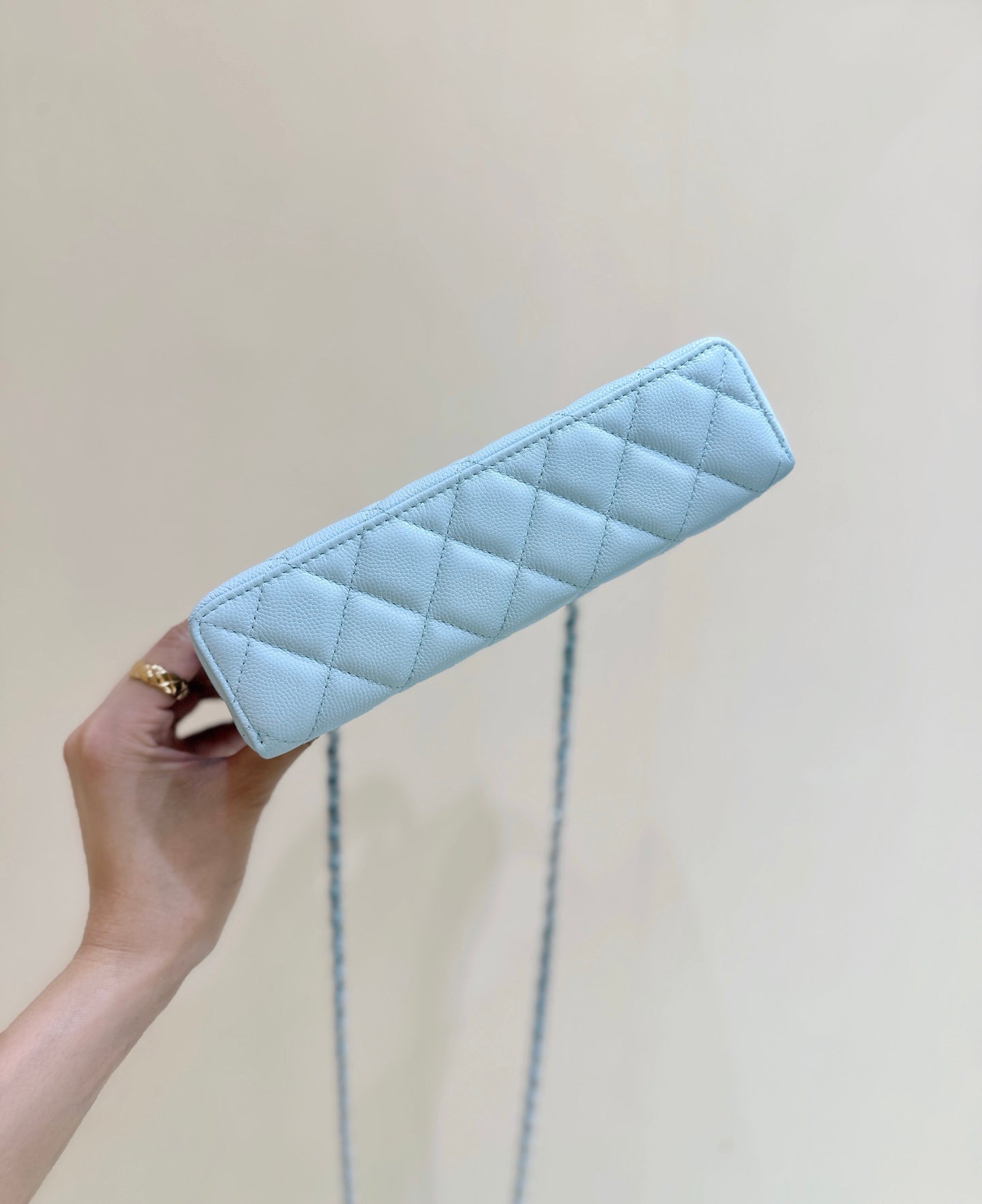 Chanel 2025 Vanity Bag 19cm Blue Calfskin 343088