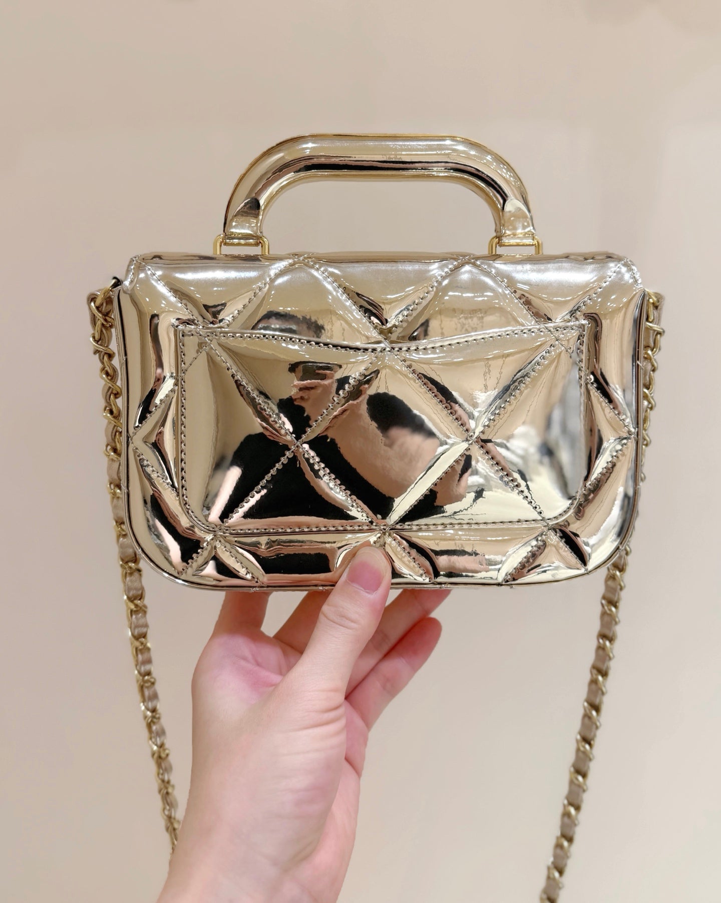Chanel 2025 Bag Gold Shine Calfskin 345976