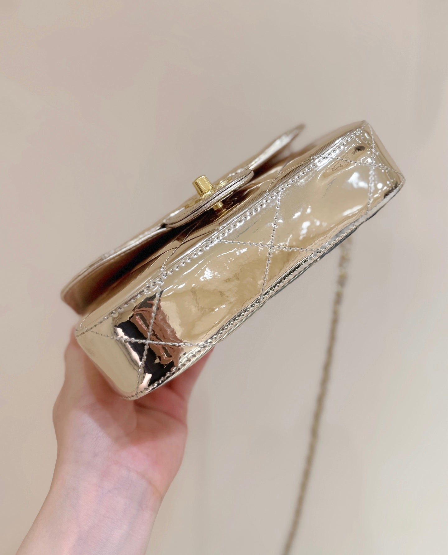 Chanel 2025 Bag Gold Shine Calfskin 345976