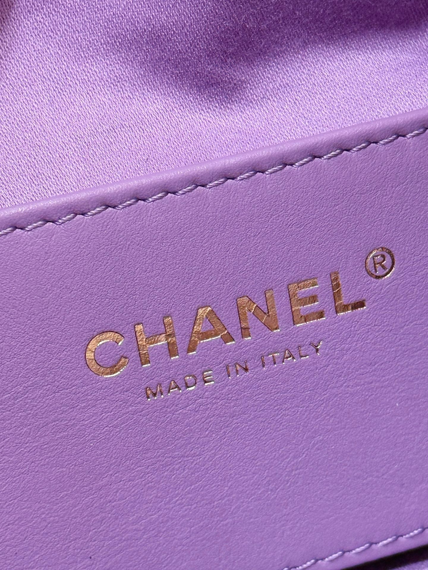 CC 2025 Hobo Bag 22cm Purple Suede 346375