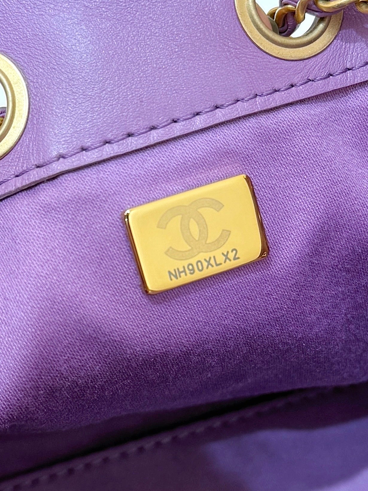 CC 2025 Hobo Bag 22cm Purple Suede 346375