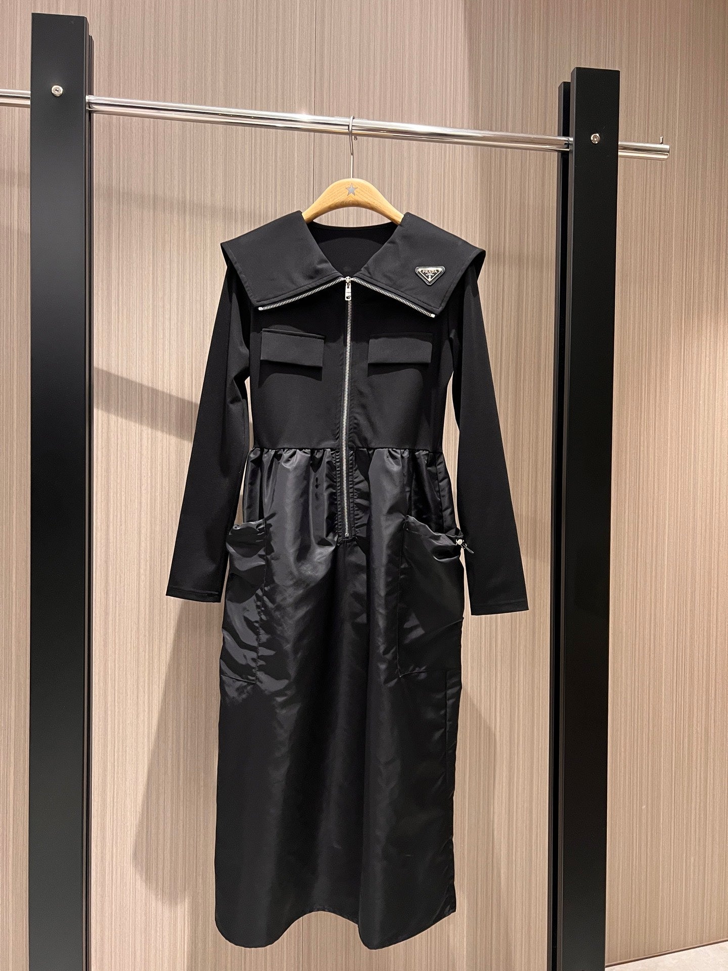 Prada Dress Black Cotton Polyester