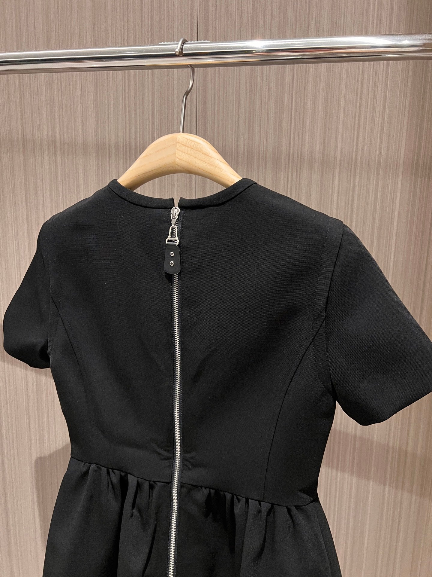 LV Flower Pieces Dress Black Polyester