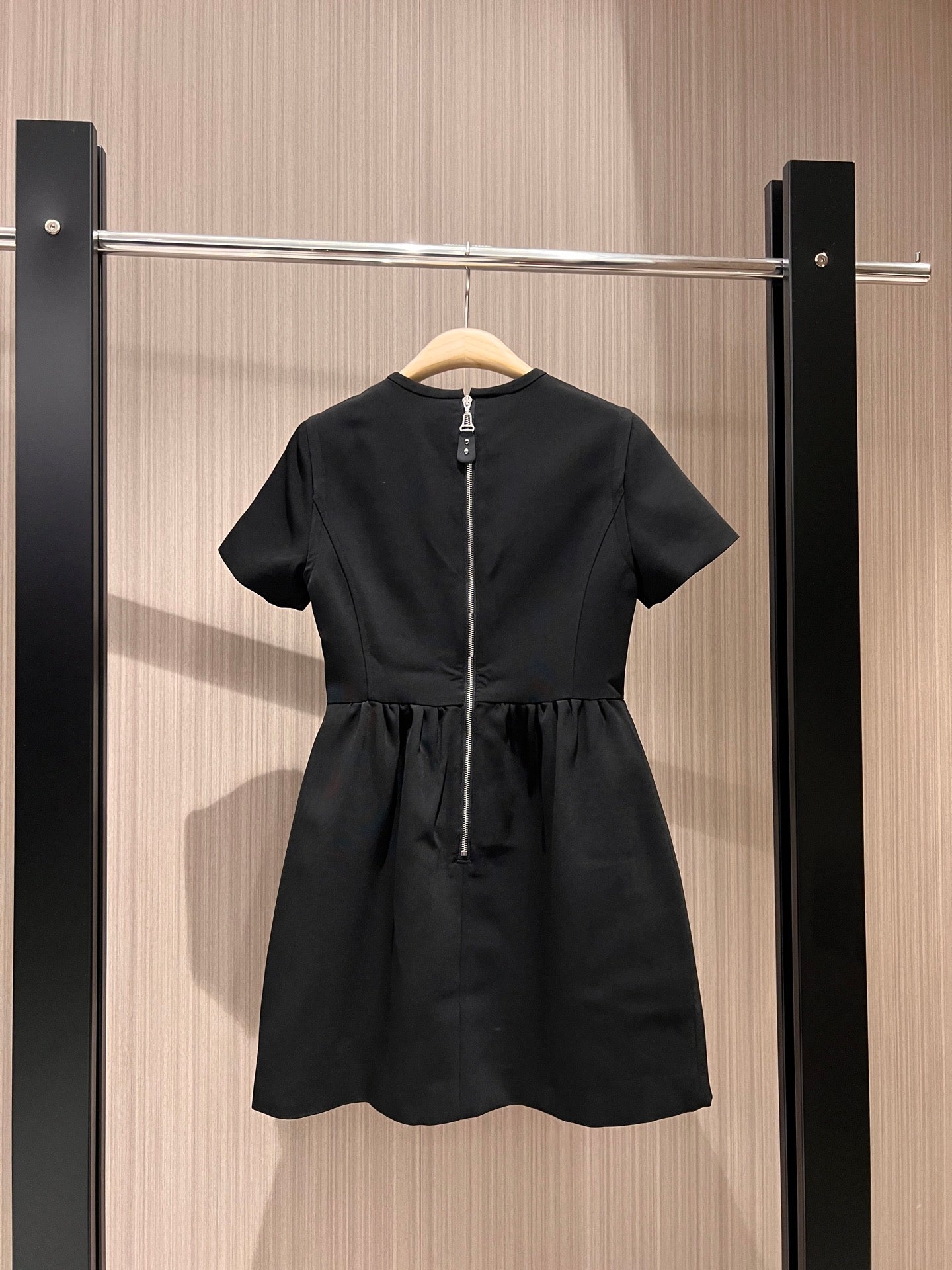 LV Flower Pieces Dress Black Polyester