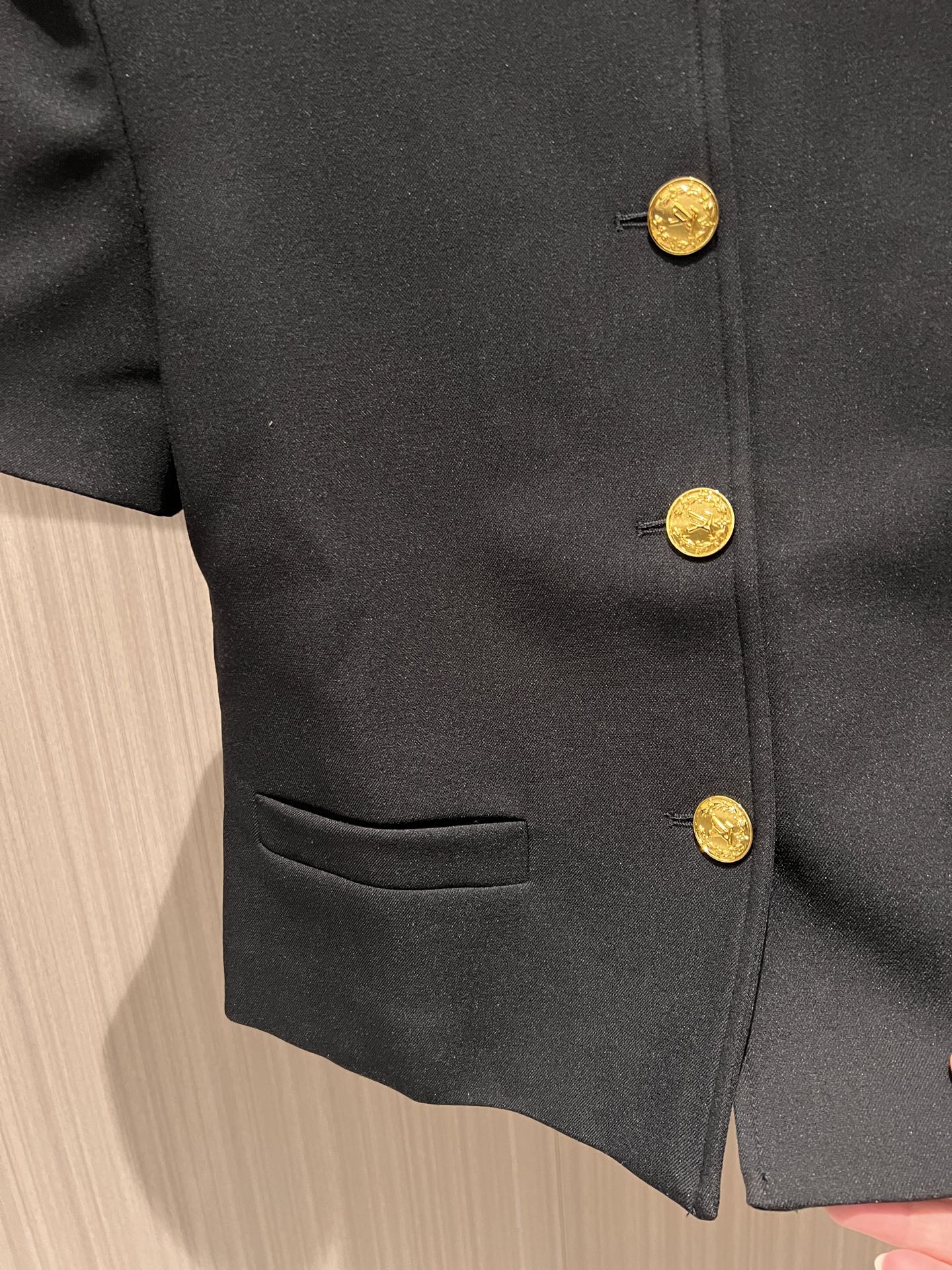 LV Short-Sleeved Jacket Youthful Black Polyester