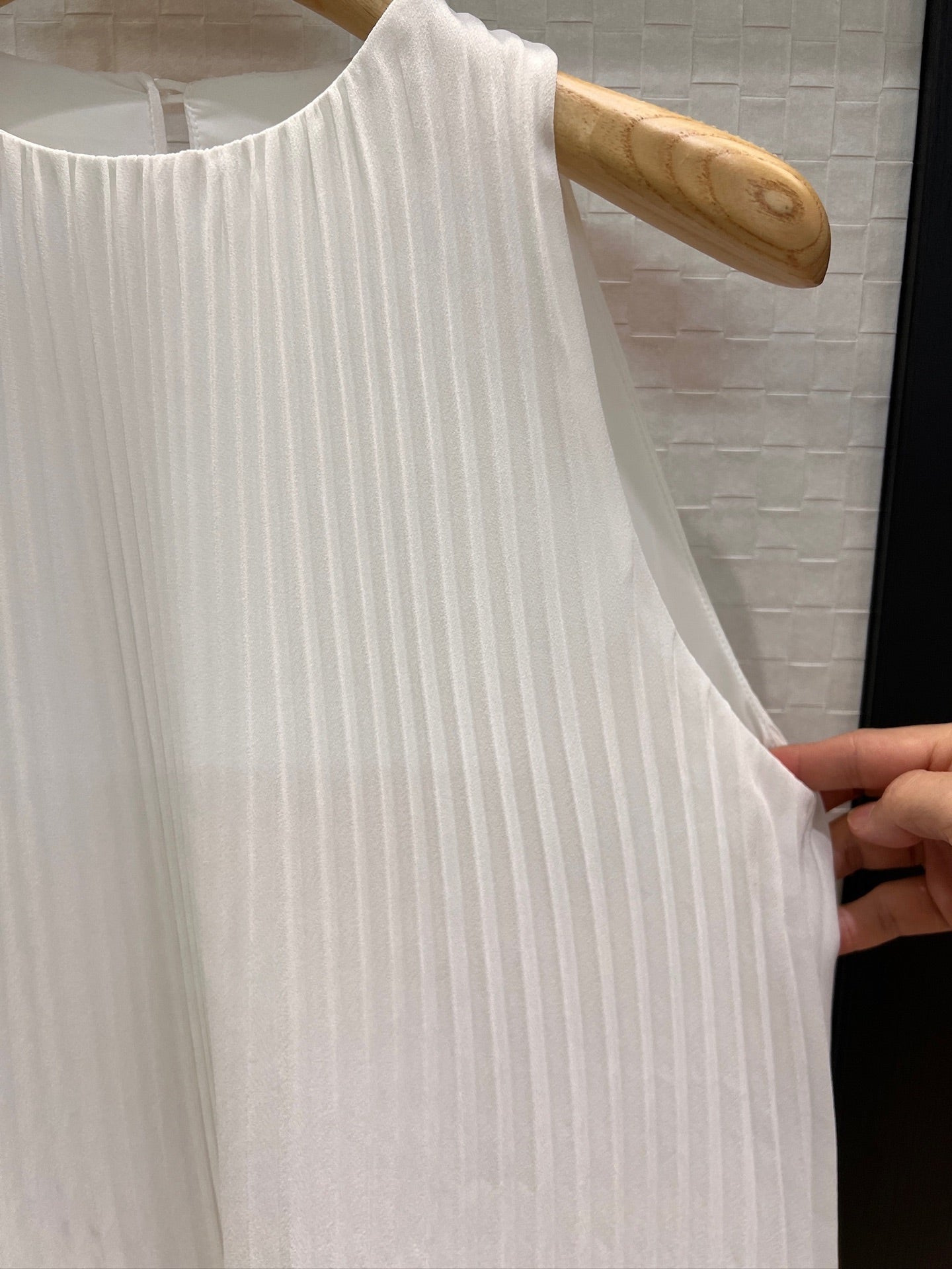 Loewe Sleeveless Vest Dress White Polyester