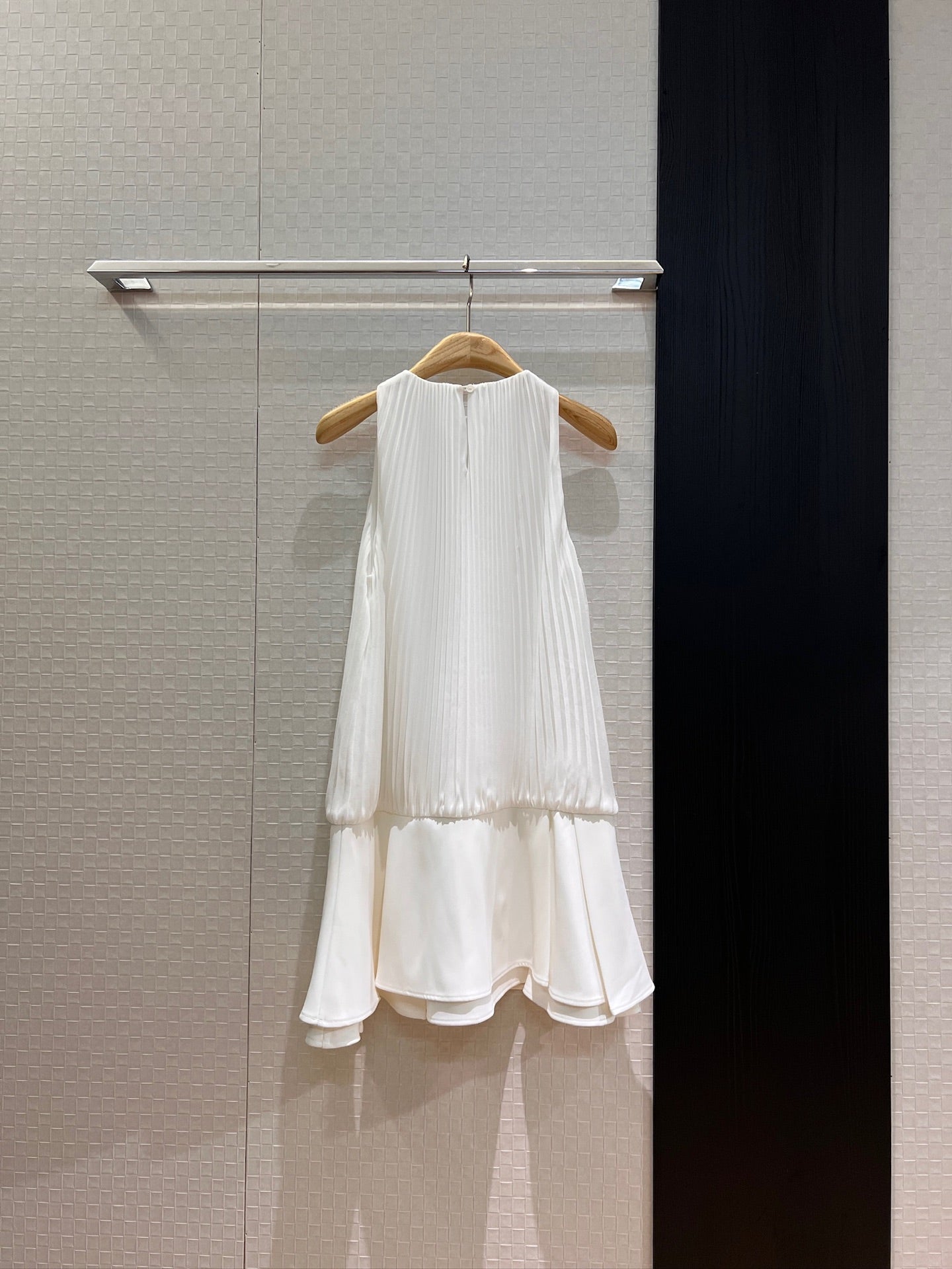 Loewe Sleeveless Vest Dress White Polyester