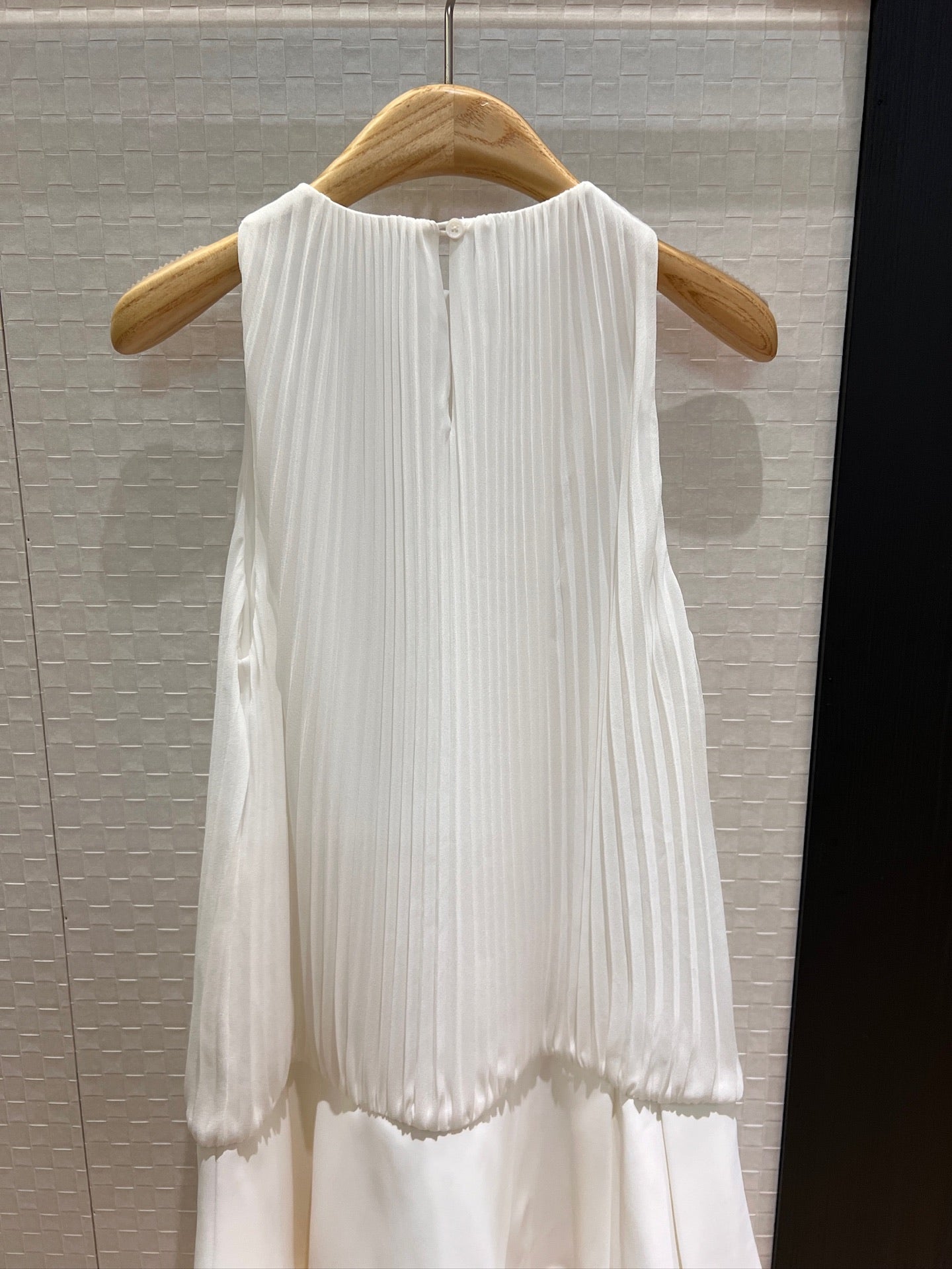 Loewe Sleeveless Vest Dress White Polyester