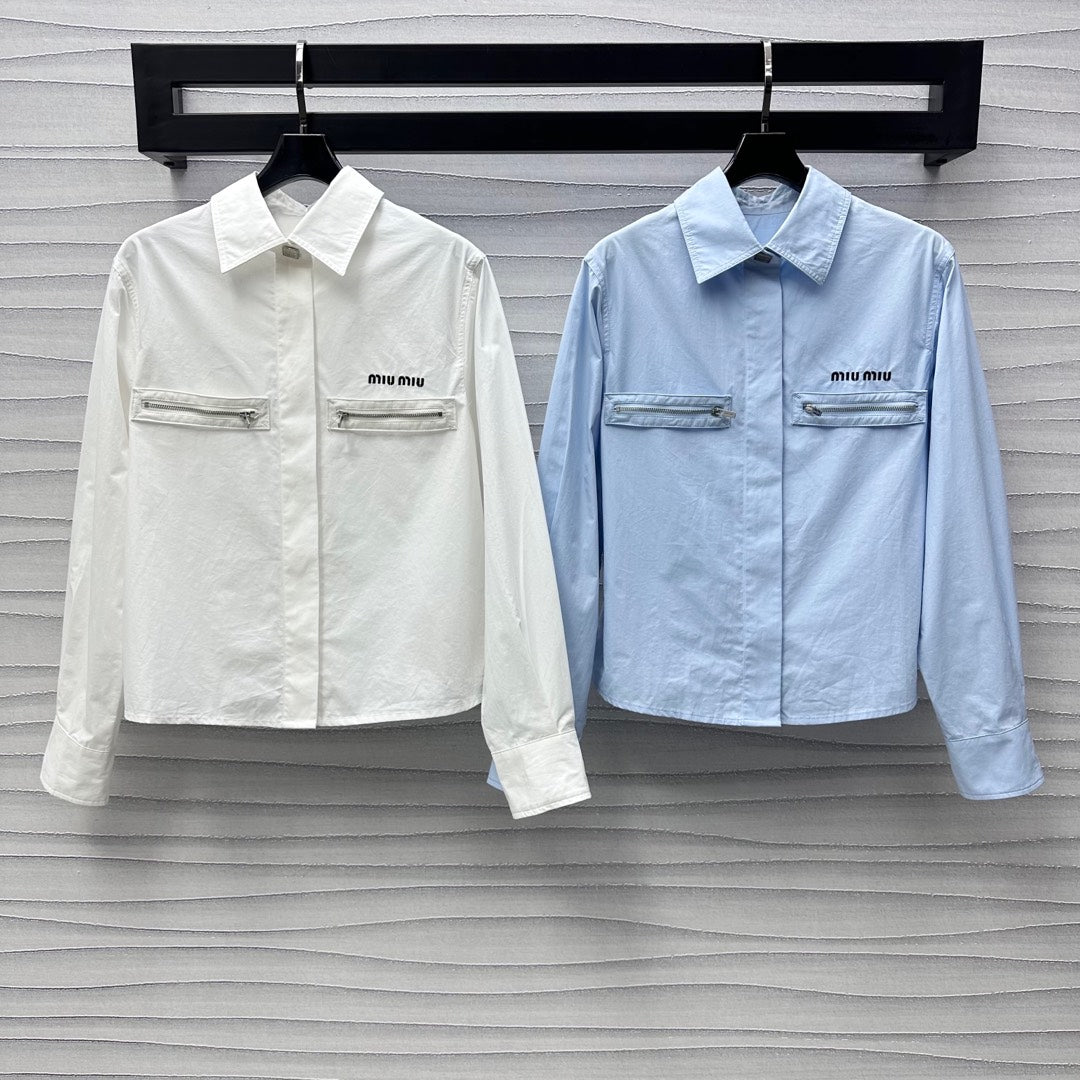 Miu White Cotton Shirt