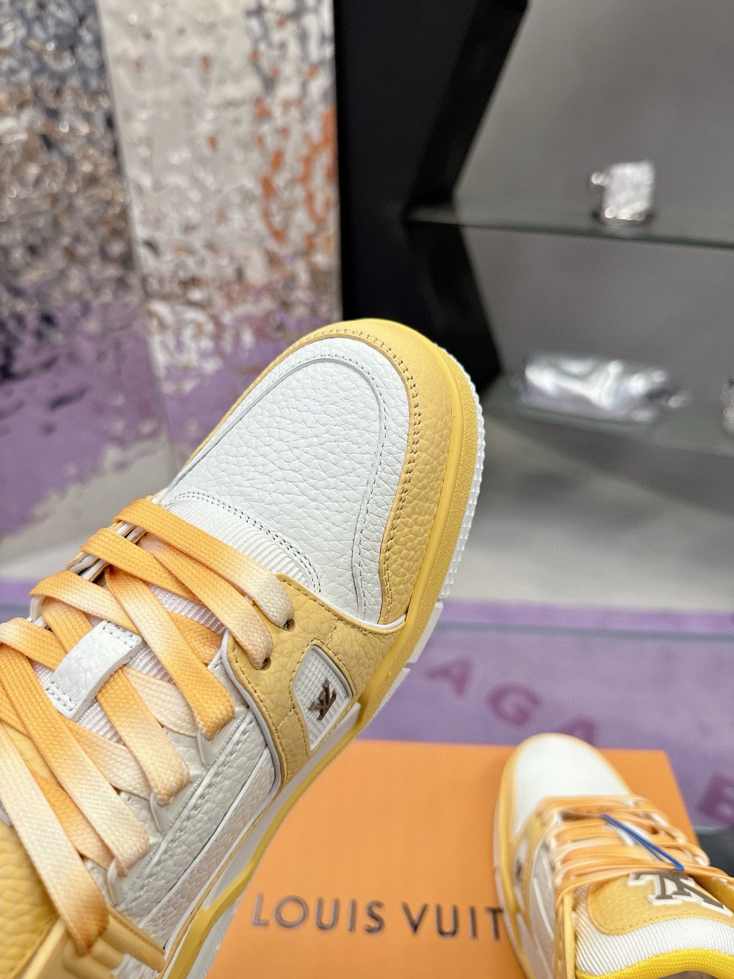 LV Trainer Sneaker Yellow Cowhide