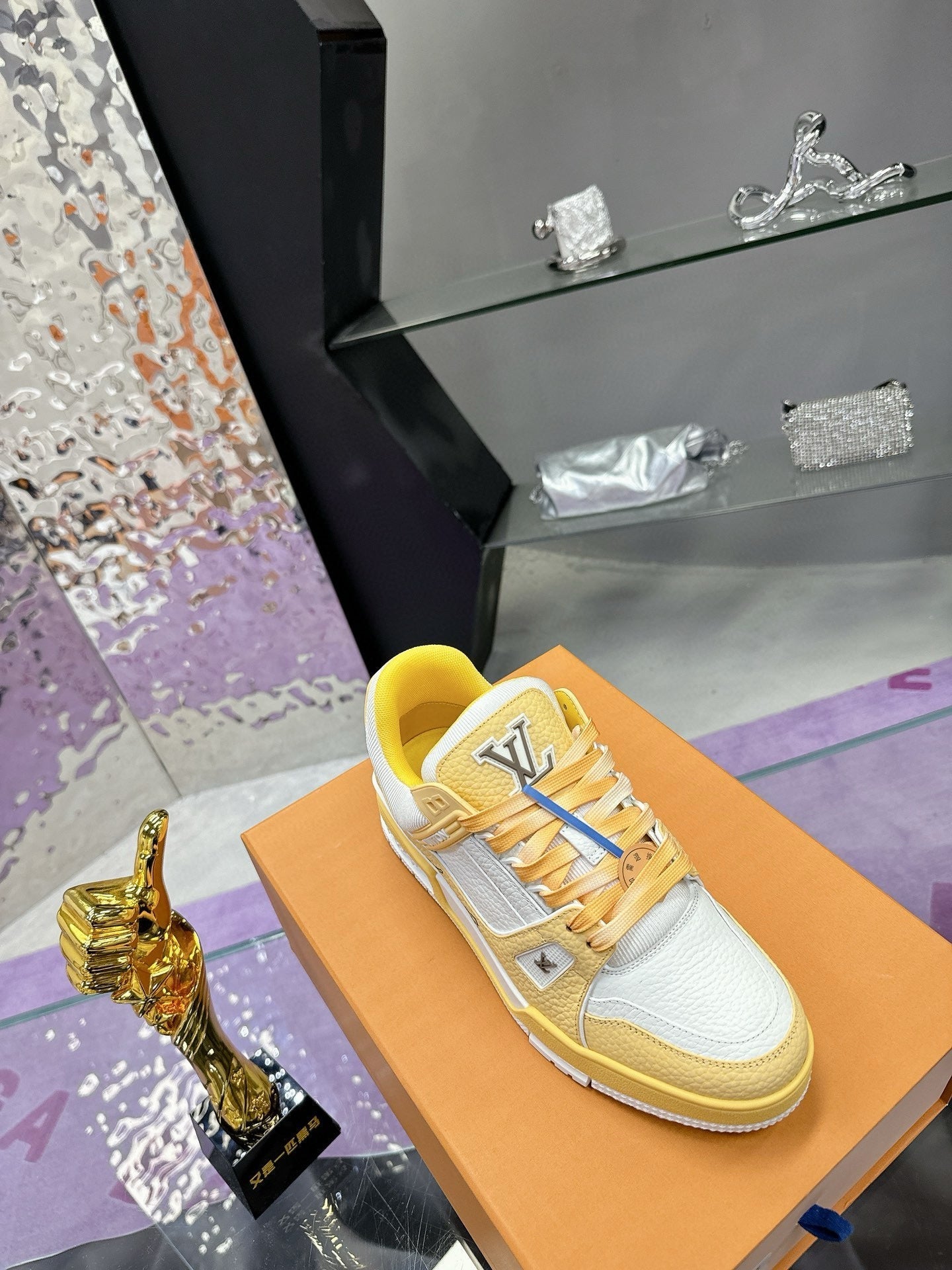 LV Trainer Sneaker Yellow Cowhide