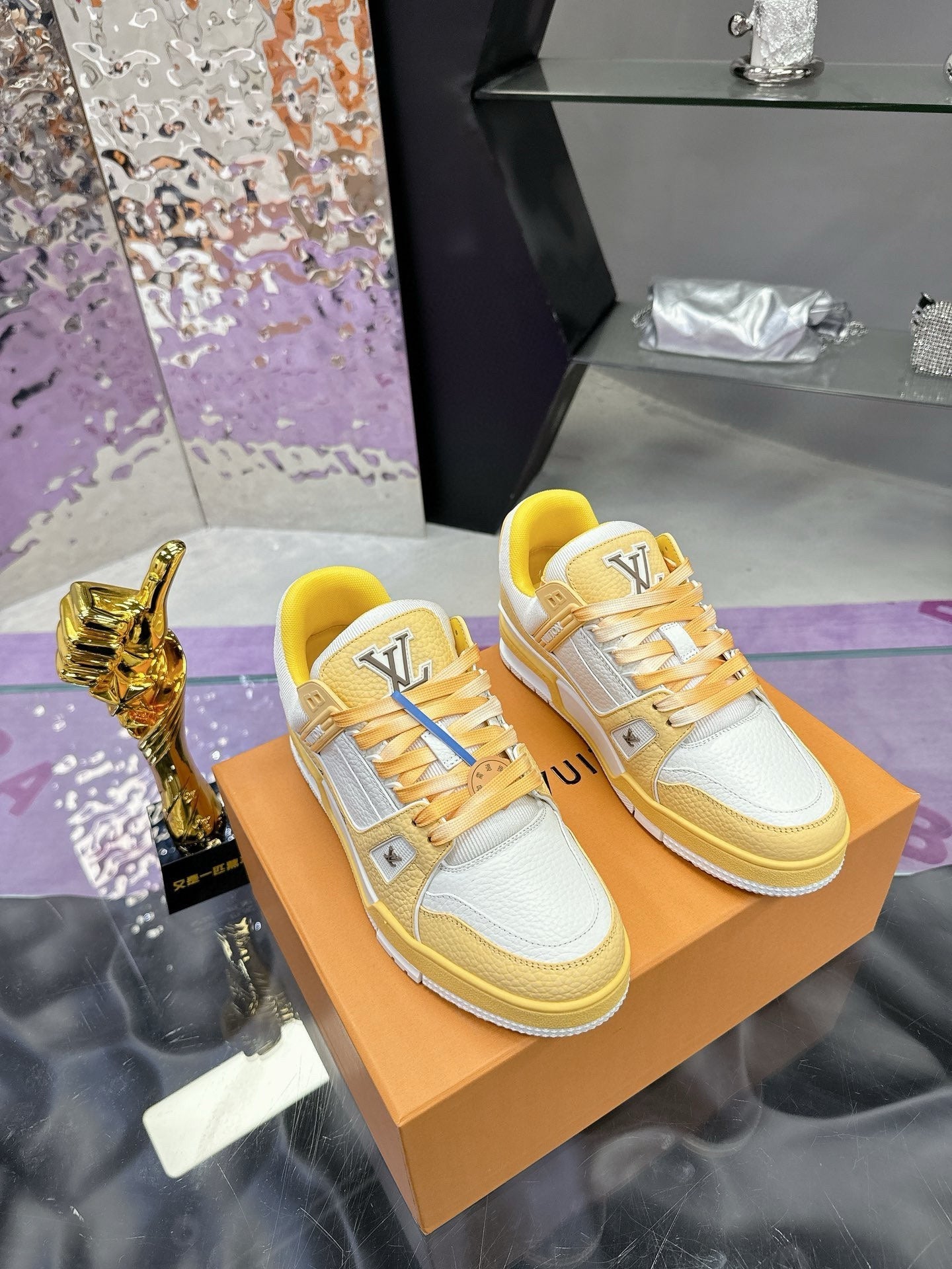 LV Trainer Sneaker Yellow Cowhide