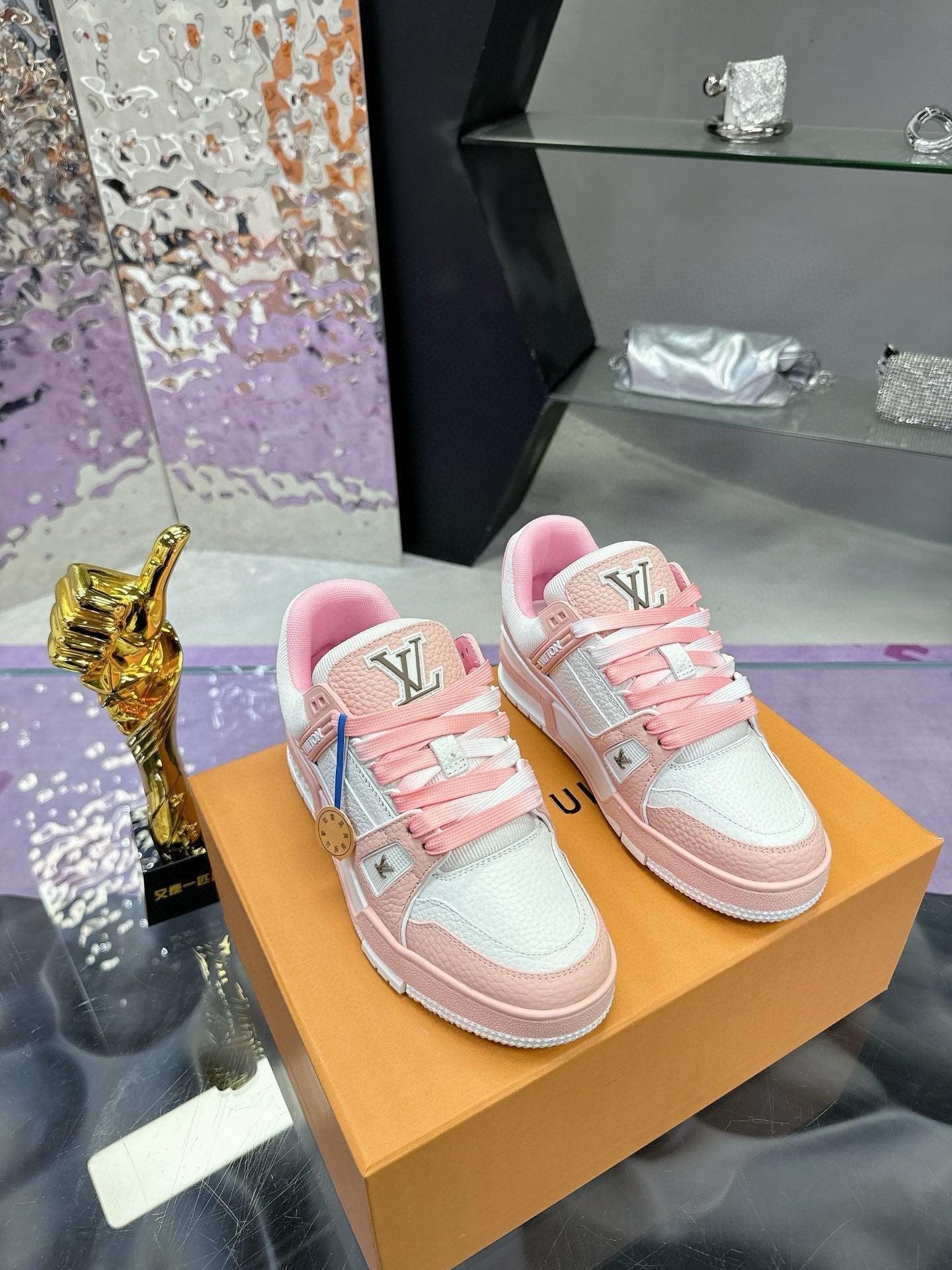 LV Trainer Sneaker Pink Cowhide