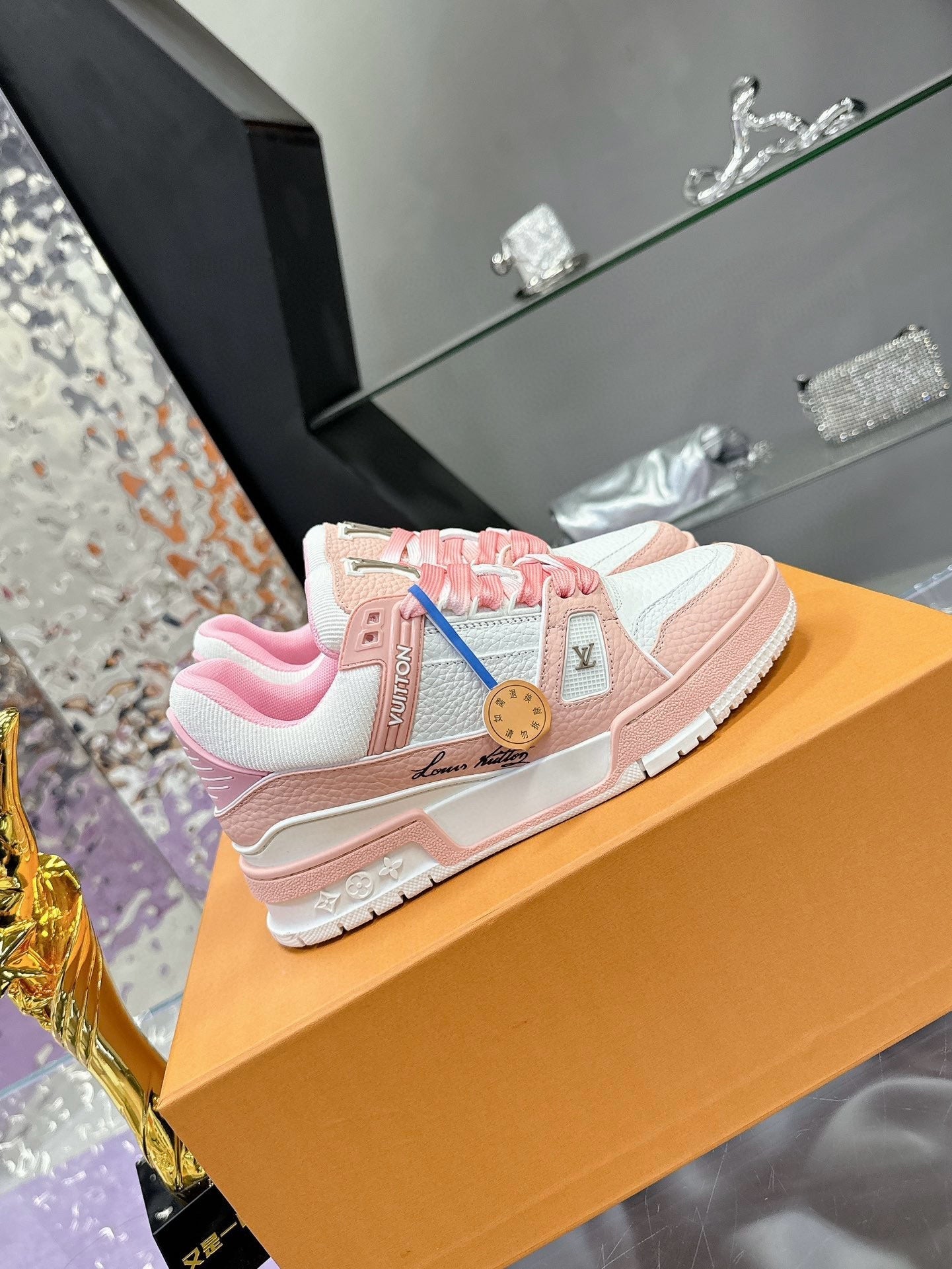 LV Trainer Sneaker Pink Cowhide
