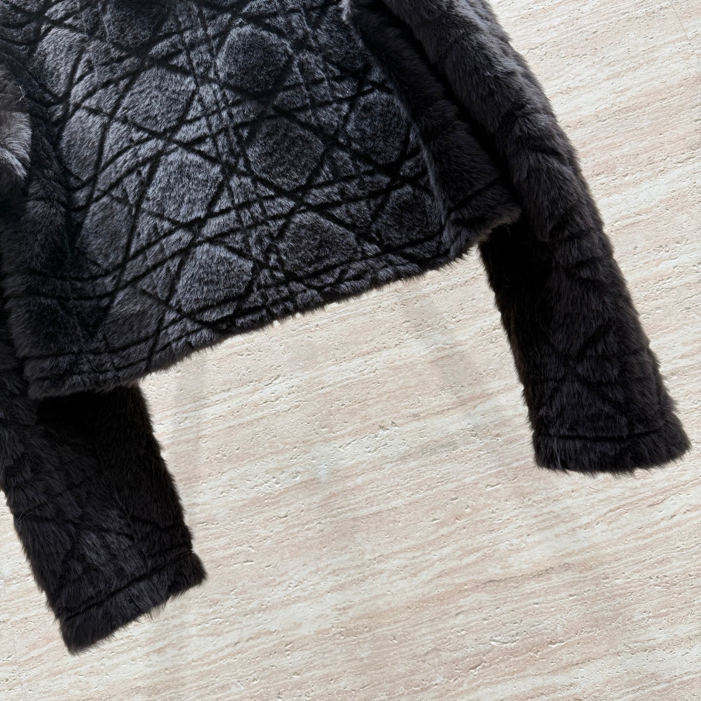 Dior 2025 Shearling Coat Black Wool