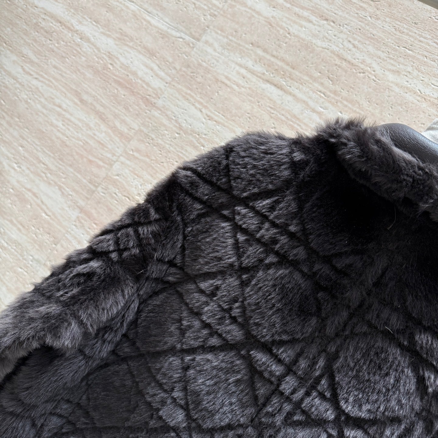 Dior 2025 Shearling Coat Black Wool