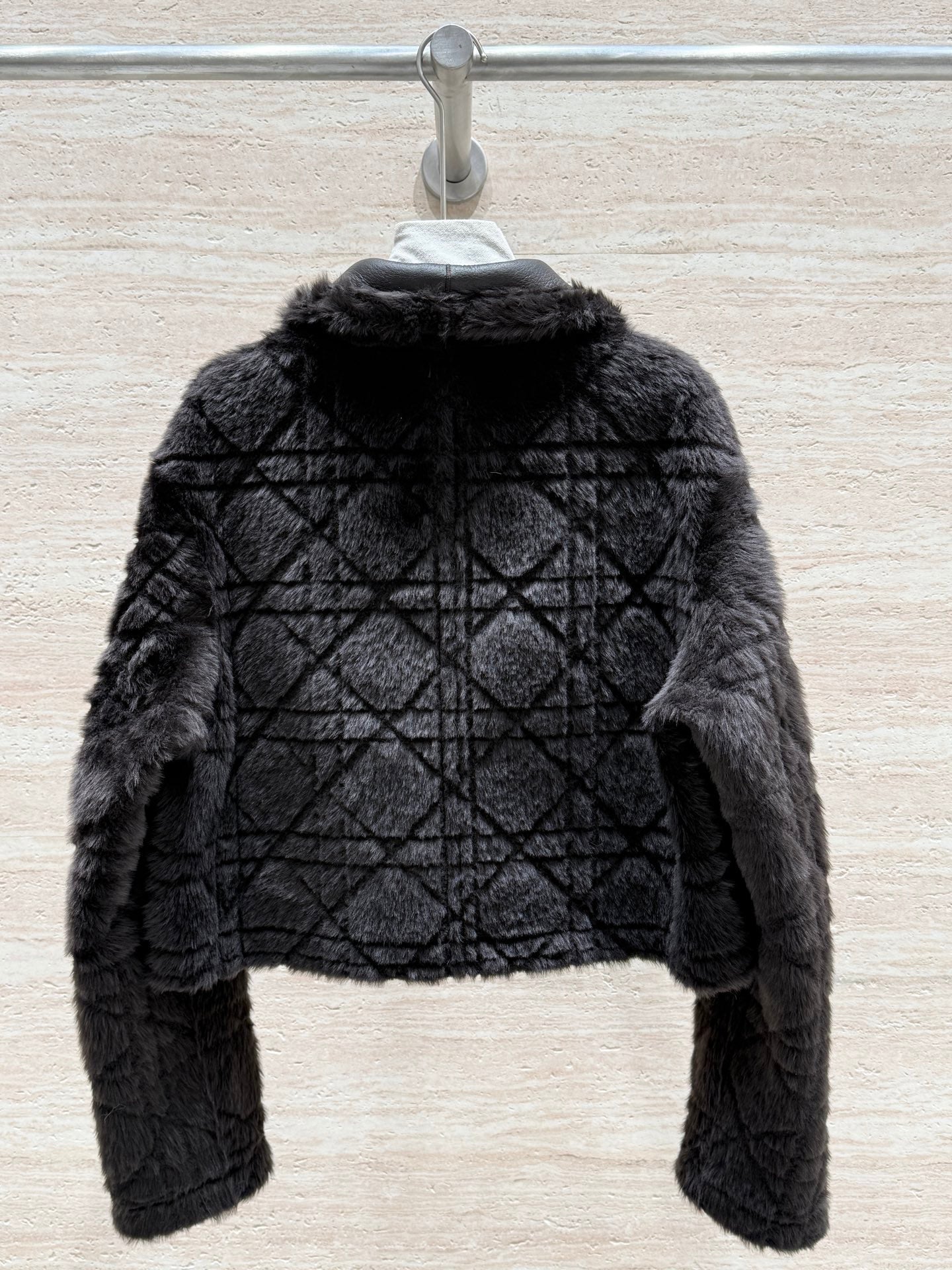 Dior 2025 Shearling Coat Black Wool