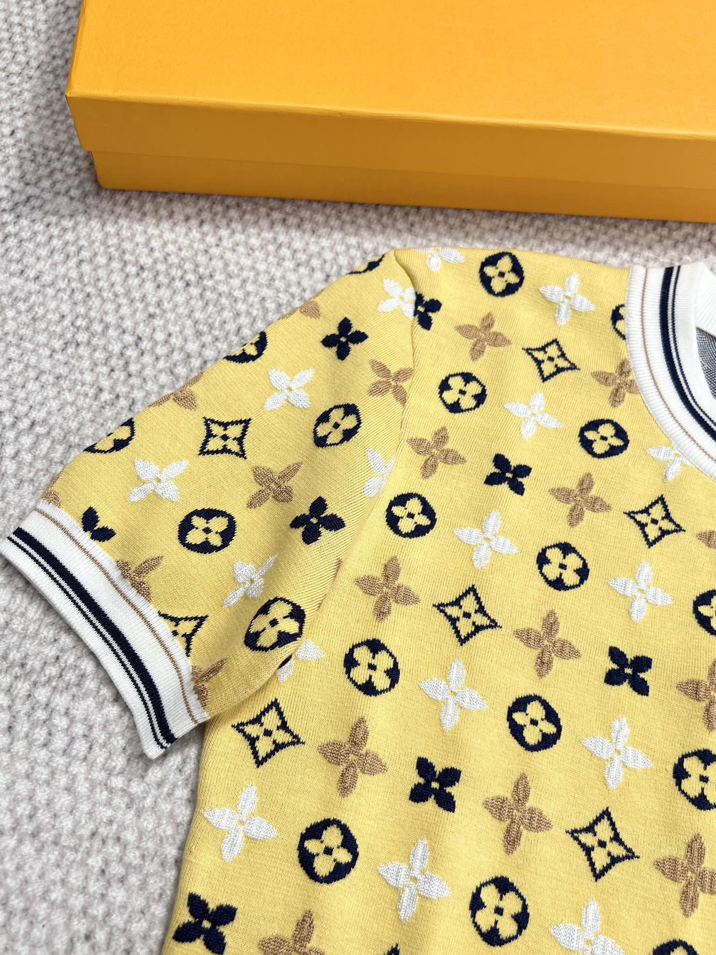 LV Monogram Kaleidoscope T Shirt Yellow Cotton