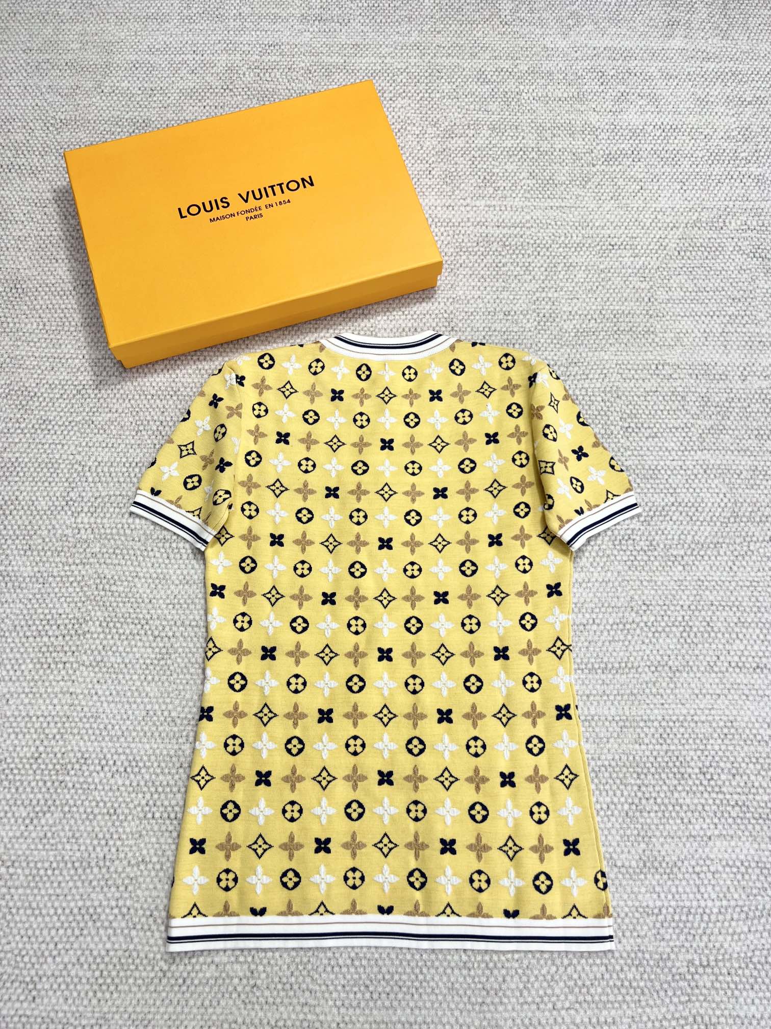 LV Monogram Kaleidoscope T Shirt Yellow Cotton