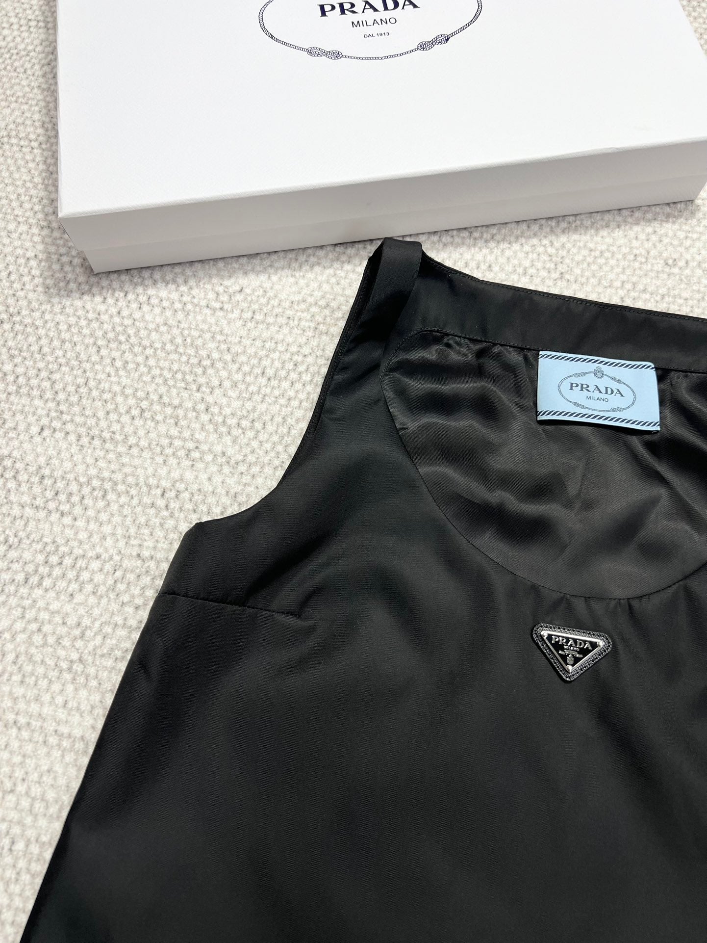 Prada Vest Dress Black Poliyamide