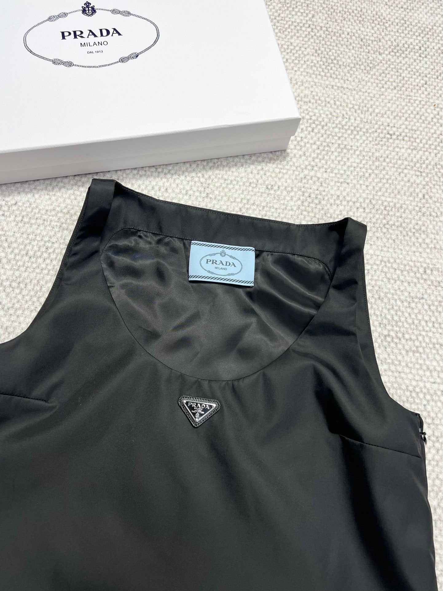 Prada Vest Dress Black Poliyamide