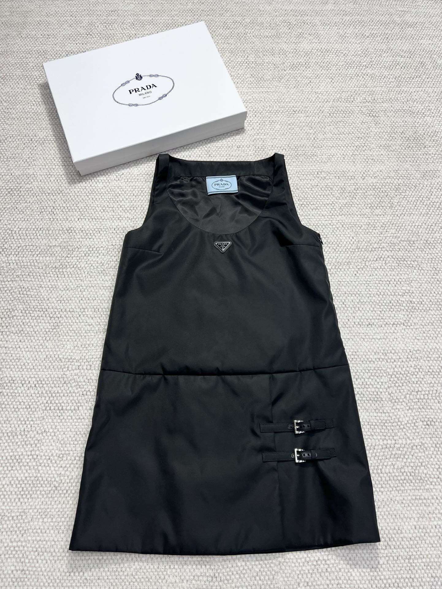 Prada Vest Dress Black Poliyamide