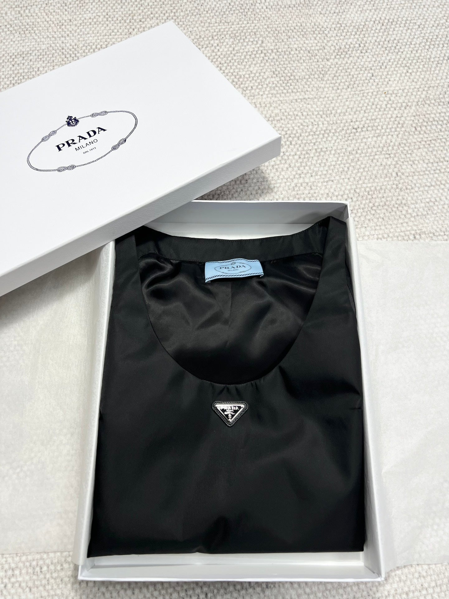 Prada Vest Dress Black Poliyamide