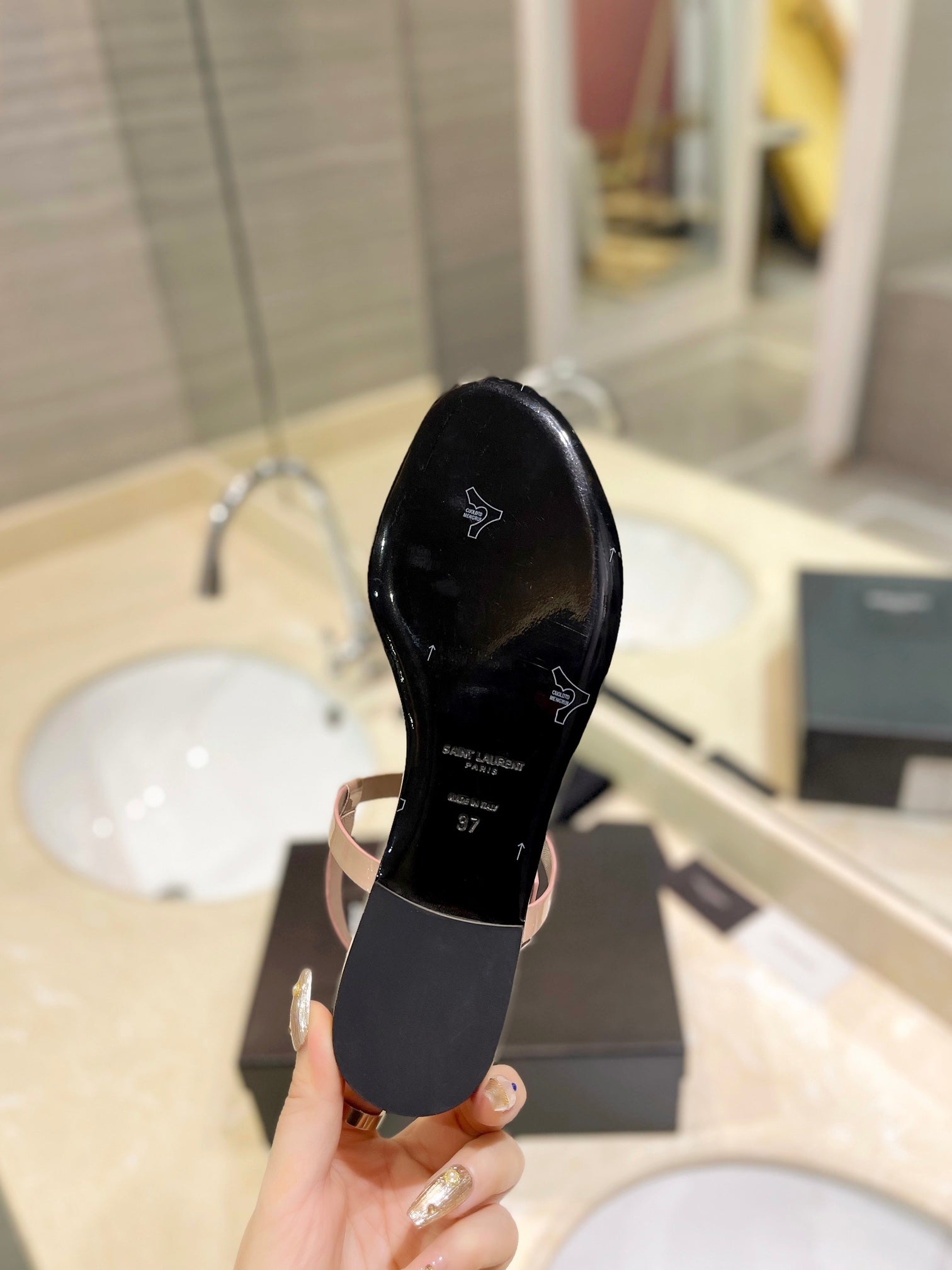 SL CASSANDRA SANDALS TAN POLISHED CALFSKIN