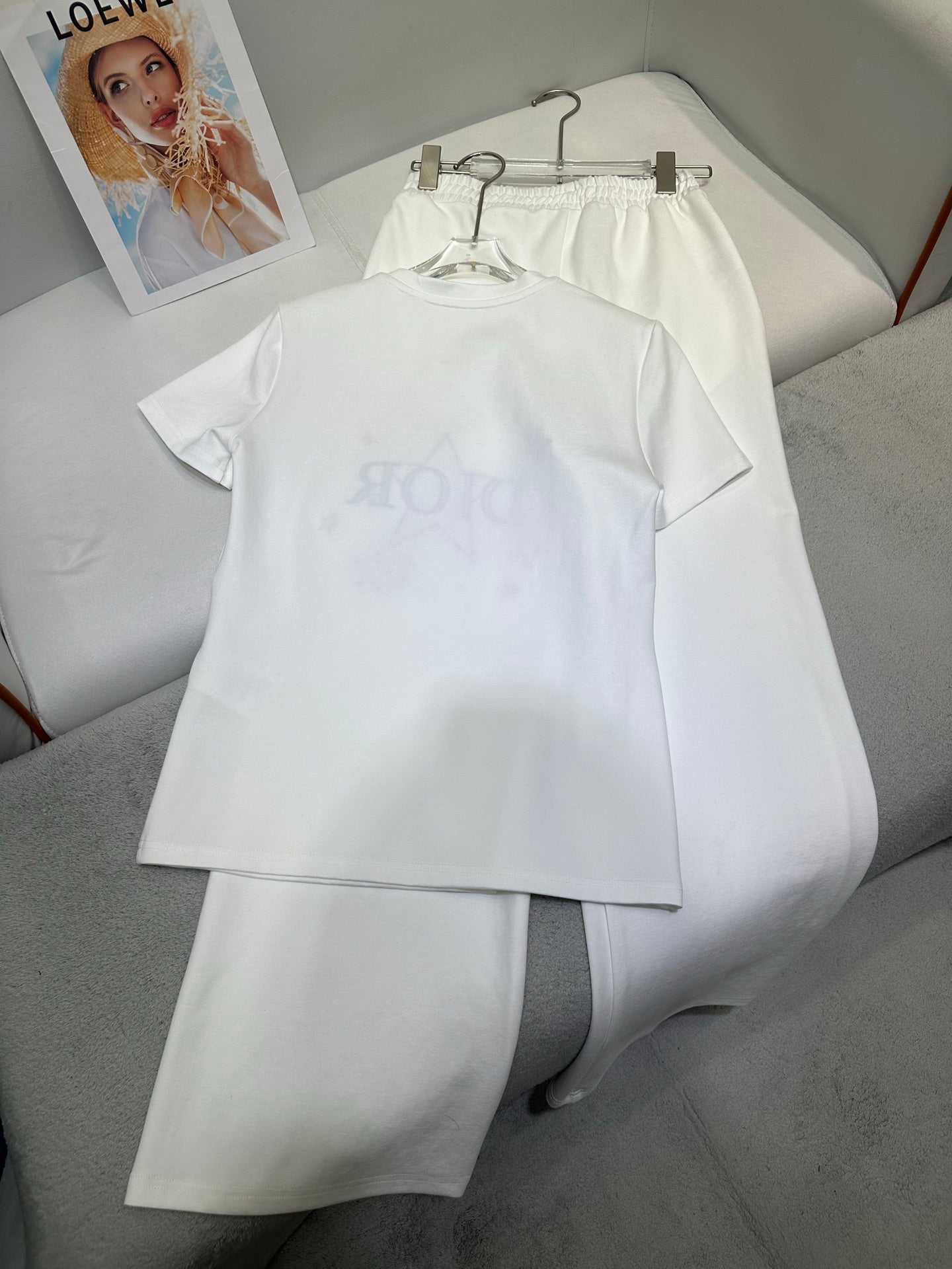 CD 25 Diamond Star Suit Black and White Cotton