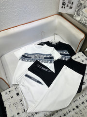 CD 25 Pattern Embroidery Set Black and White Cotton