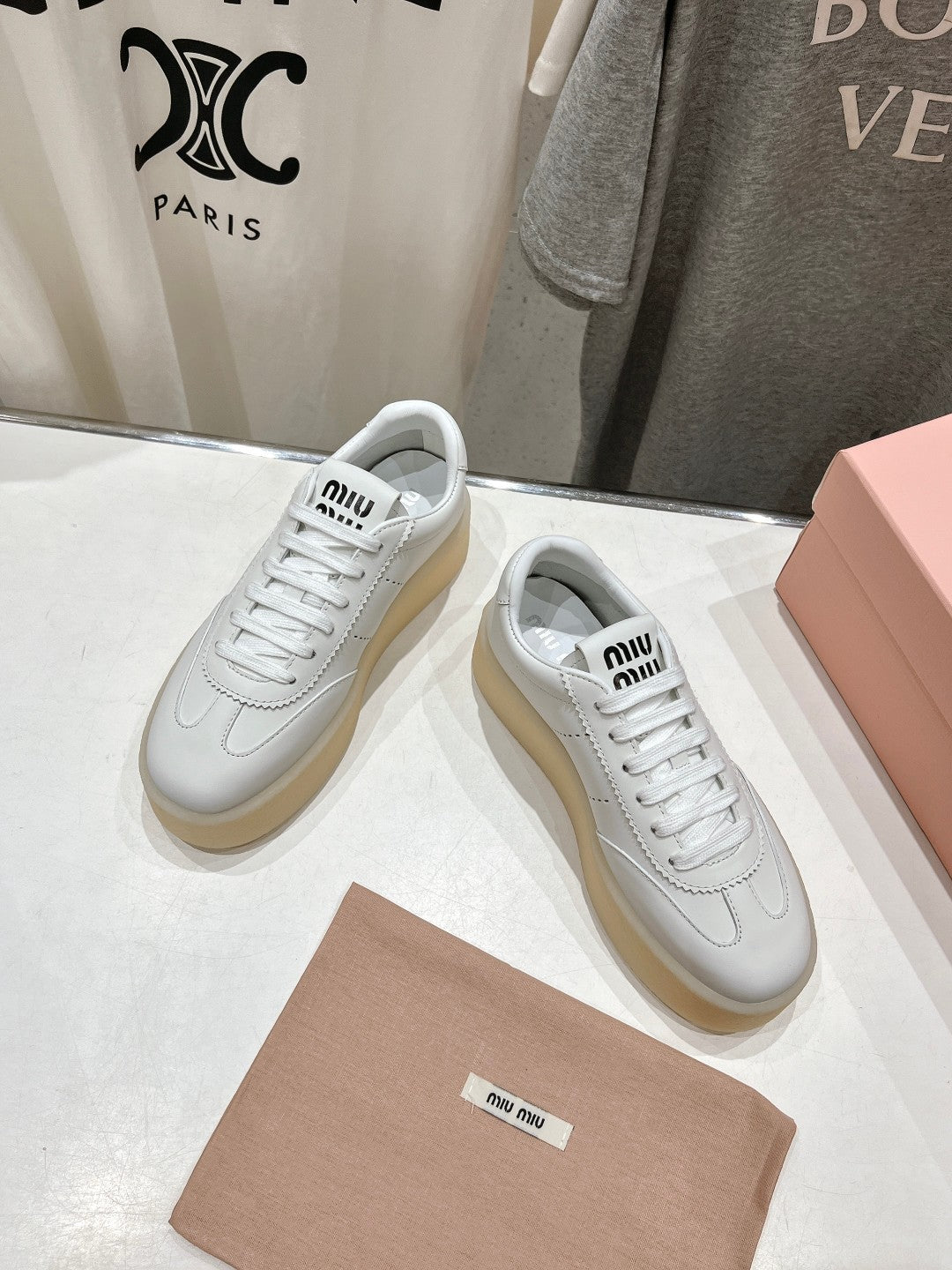 Miu Sneakers White Cowhide