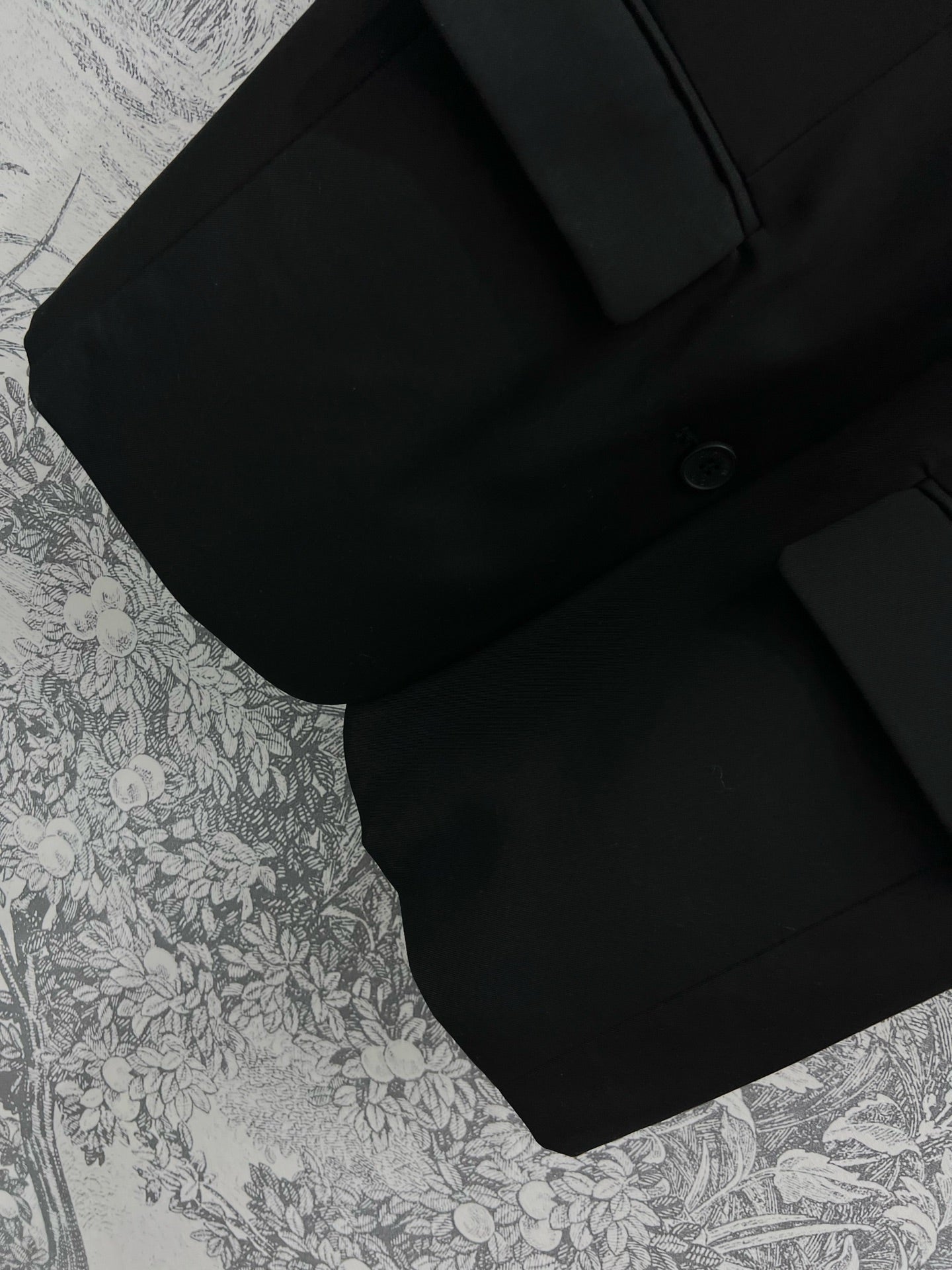 CD 25 Short-sleeved Suit Jacket Black White Polyester