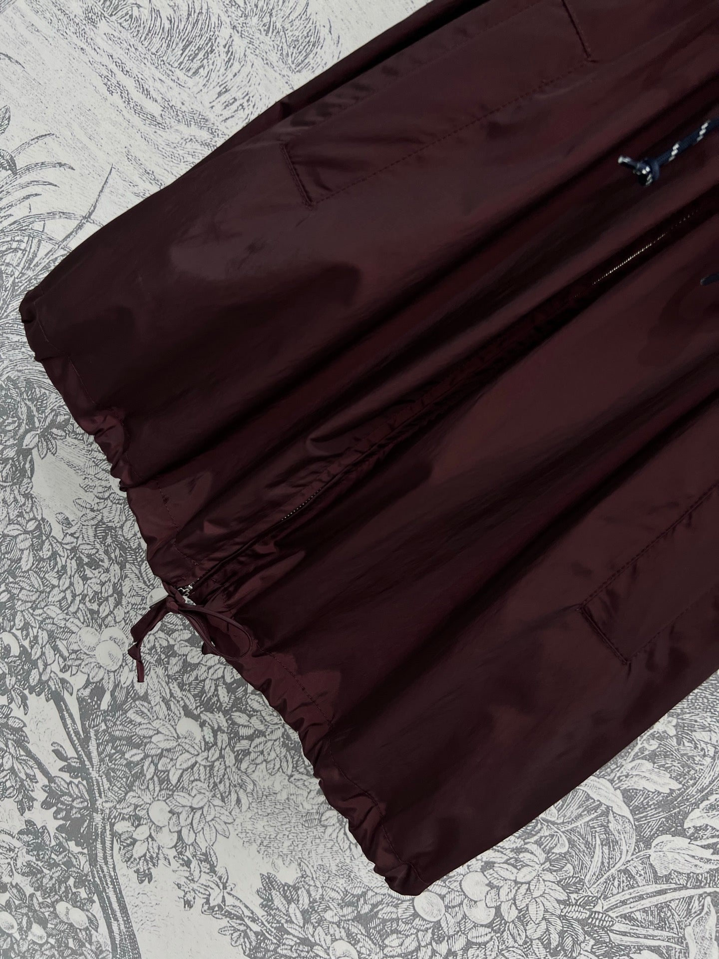 Prada 25 Sleeveless Waist Dress Red Burgundy Polyester