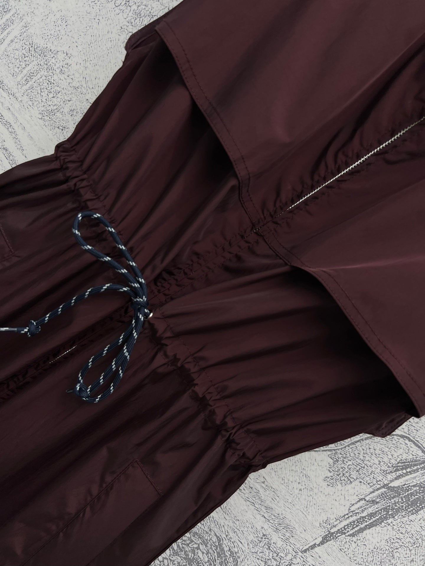 Prada 25 Sleeveless Waist Dress Red Burgundy Polyester