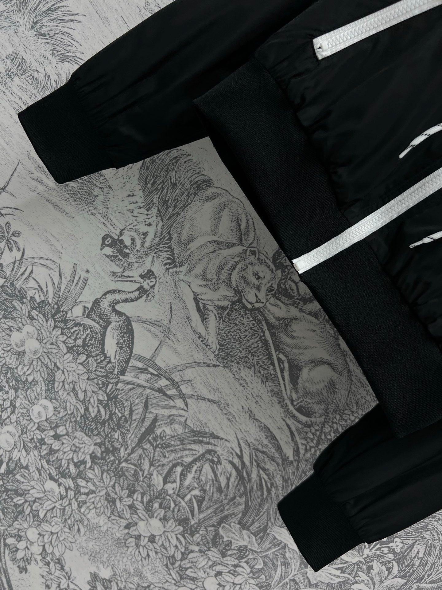 Prada 25 Hooded Triangle Logo Jacket Black Polyester