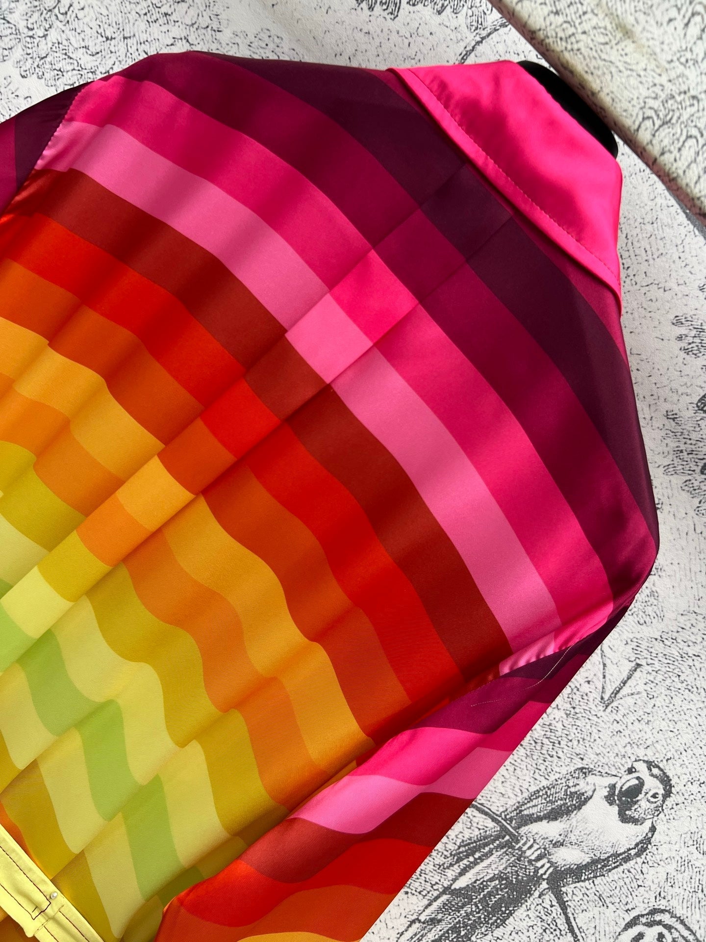 CD 25 Rainbow Stripes Shirt Dress Multicolor Polyester