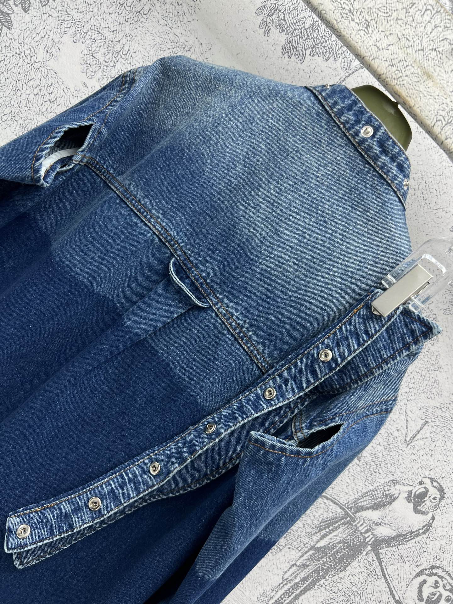 Gucci 25 Denim Shirt Dress Blue Cotton