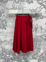 CD 25 Bow Skirt Red Cotton Polyester