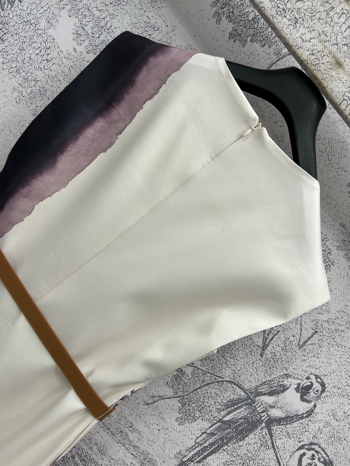 CD 25 Floral Print Sleeveless Dress Beige Silk