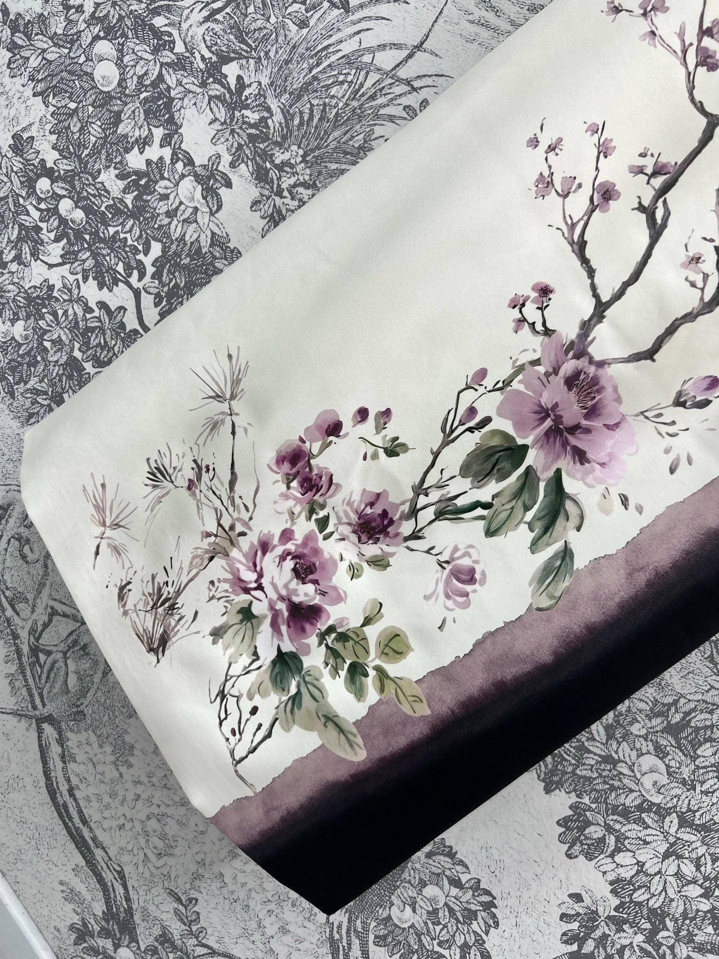 CD 25 Floral Print Sleeveless Dress Beige Silk