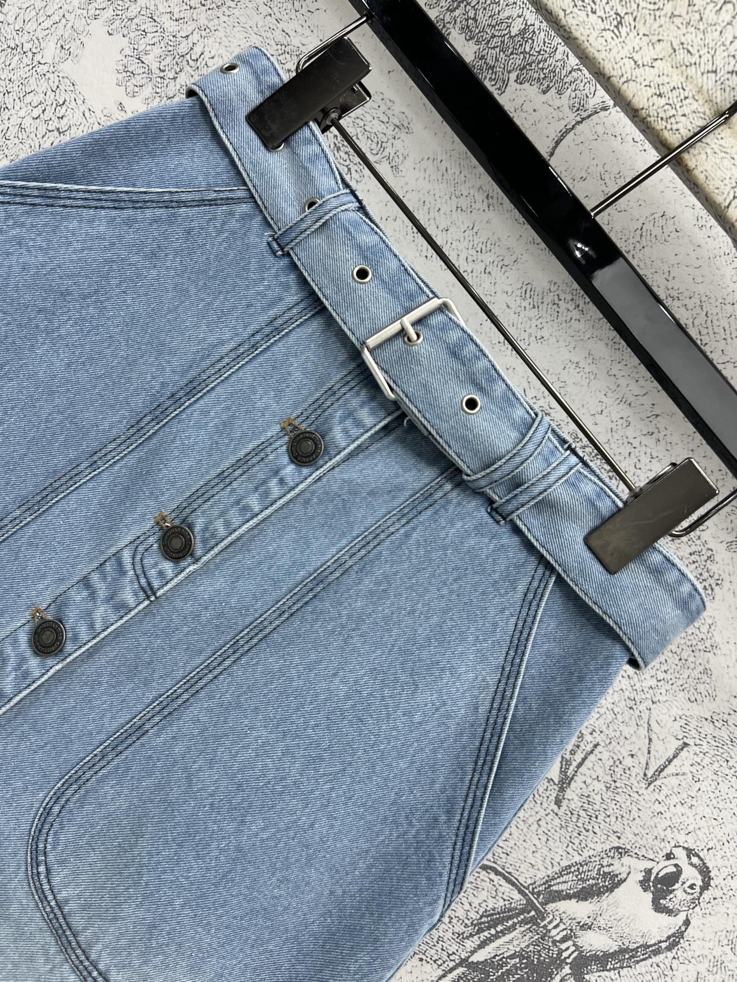 CD 25 Denim Skirt Light Blue Cotton