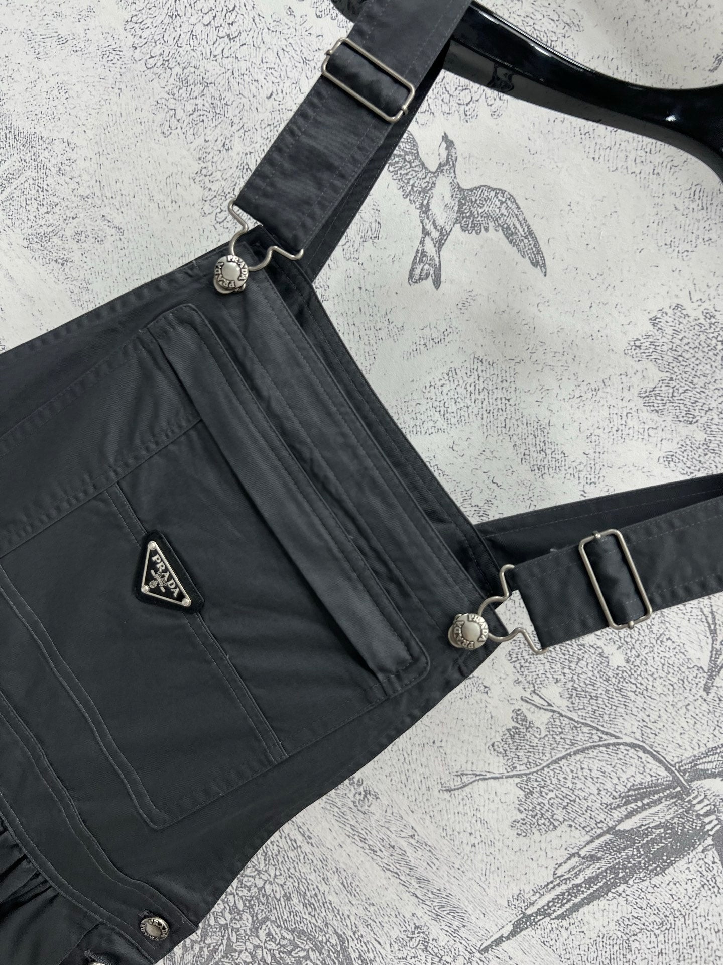 Prada 25 Suspender Dress Gray Cotton