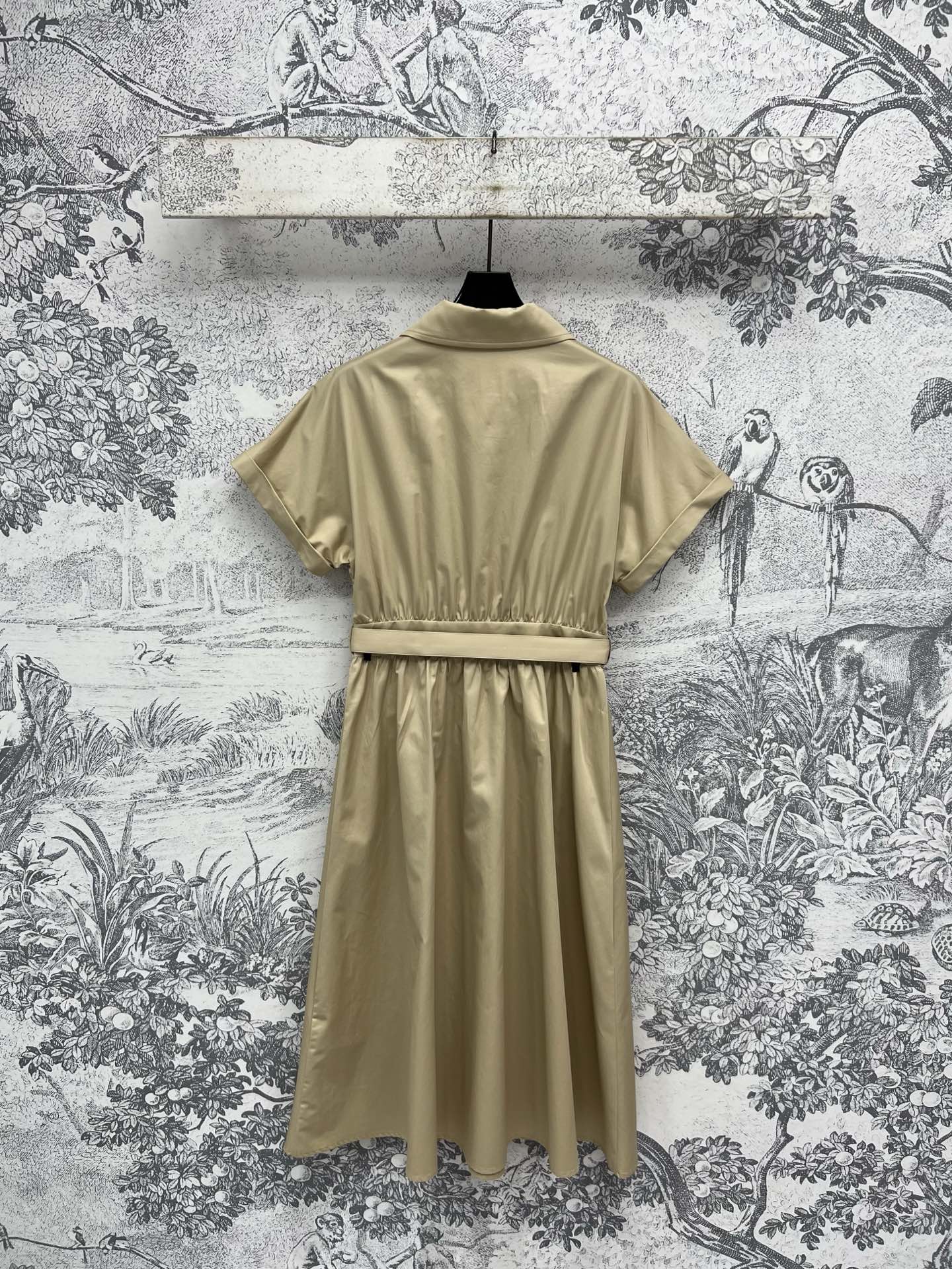 CD 25 Shirt Dress with Belt Beige Cotton