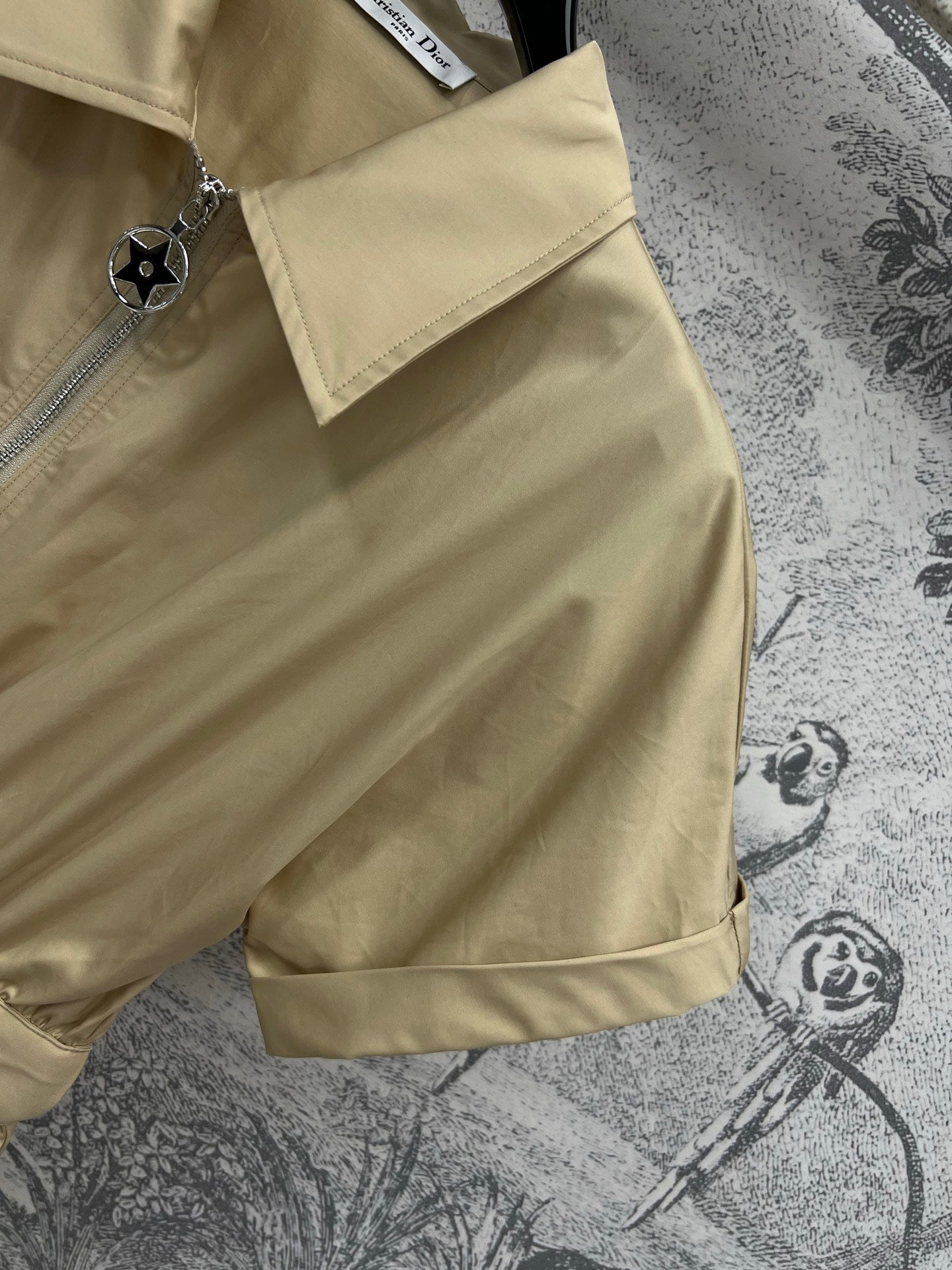 CD 25 Shirt Dress with Belt Beige Cotton