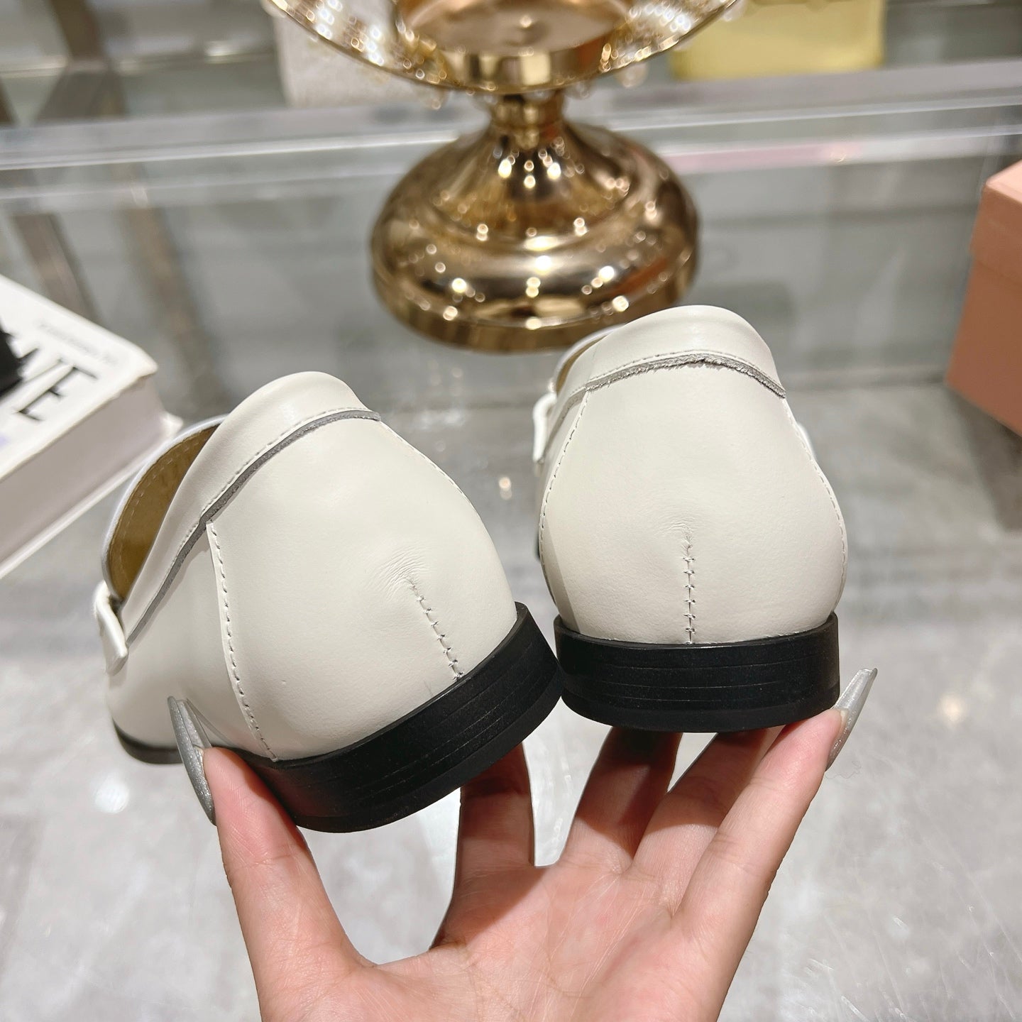 Miu 25C Loafers White Cowhide 235304